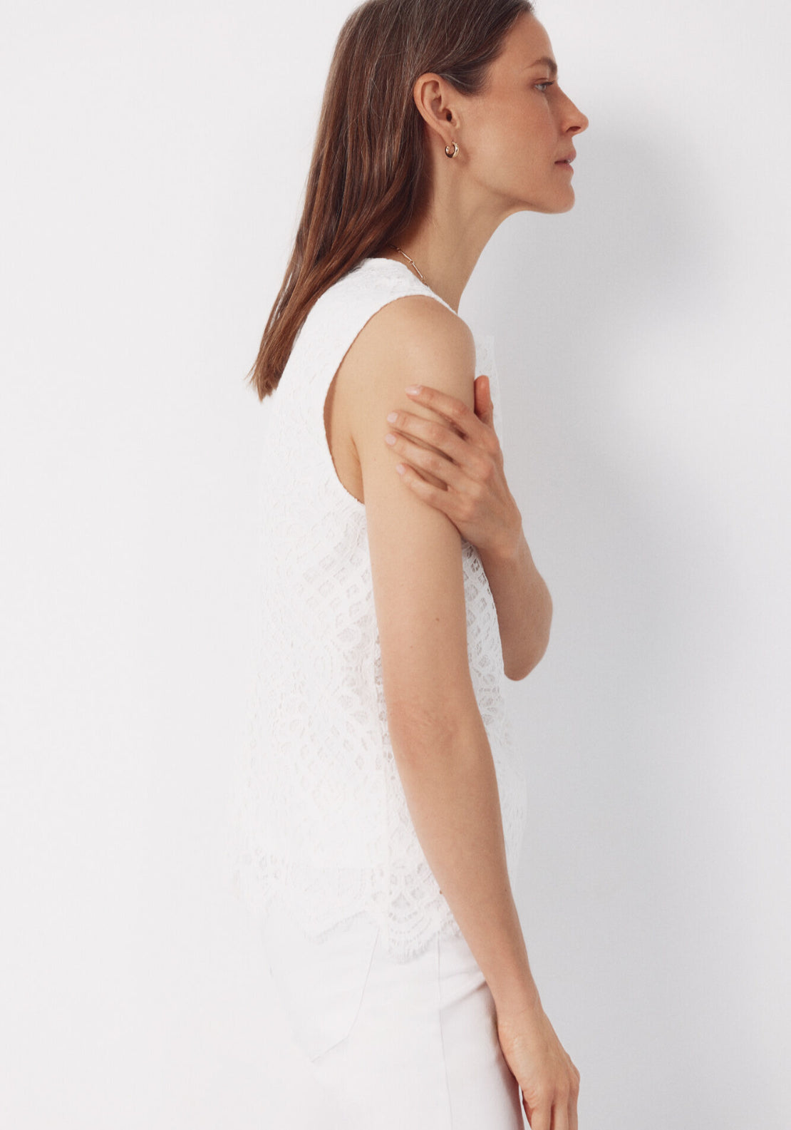 Guipure Lace Top - White
