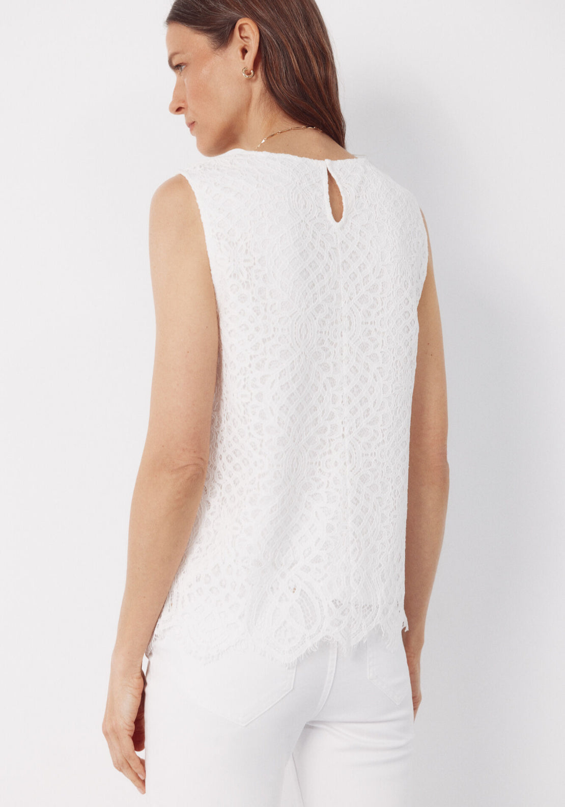 Guipure Lace Top - White
