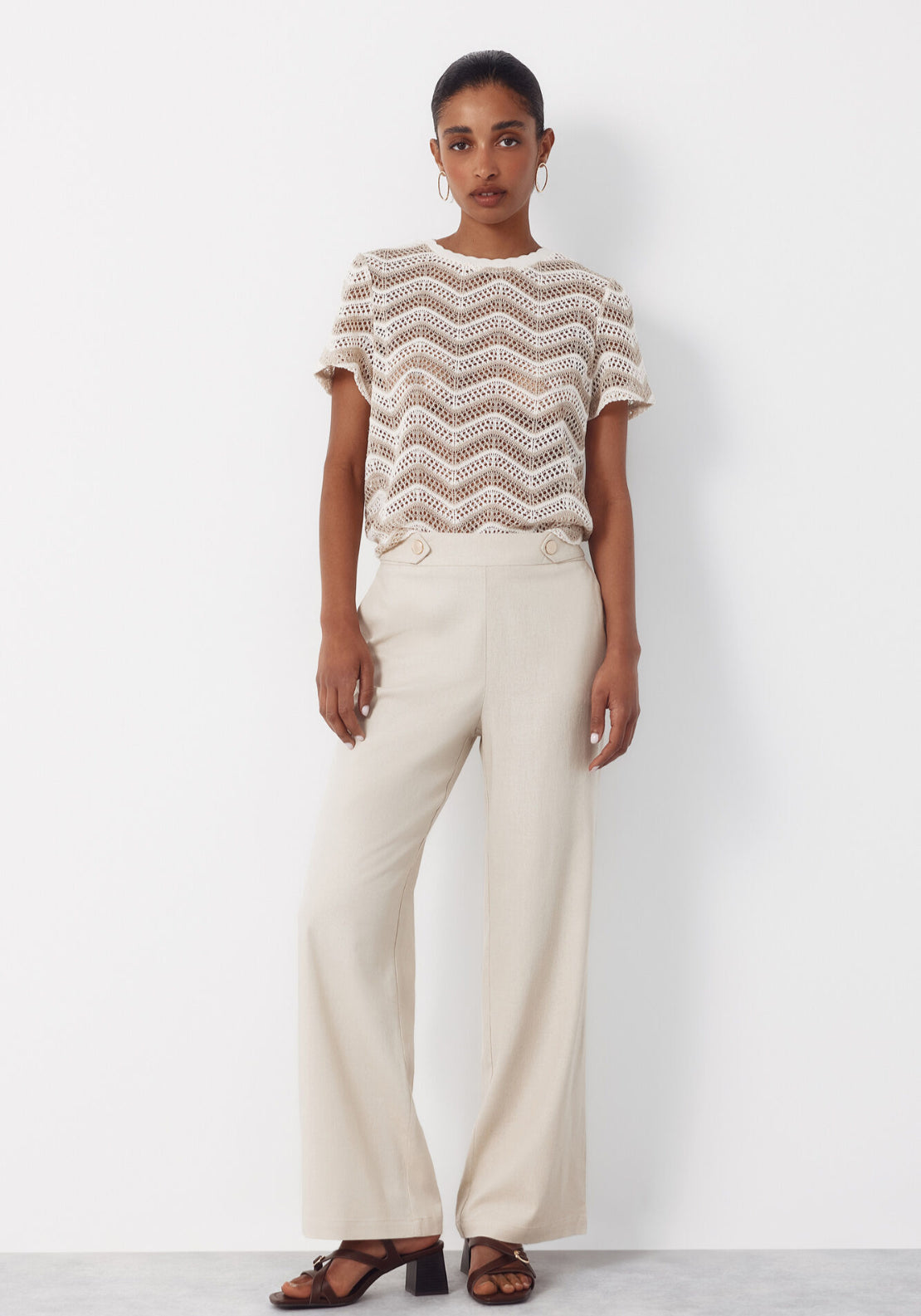 Top Crochet Zig Zag - Ivory