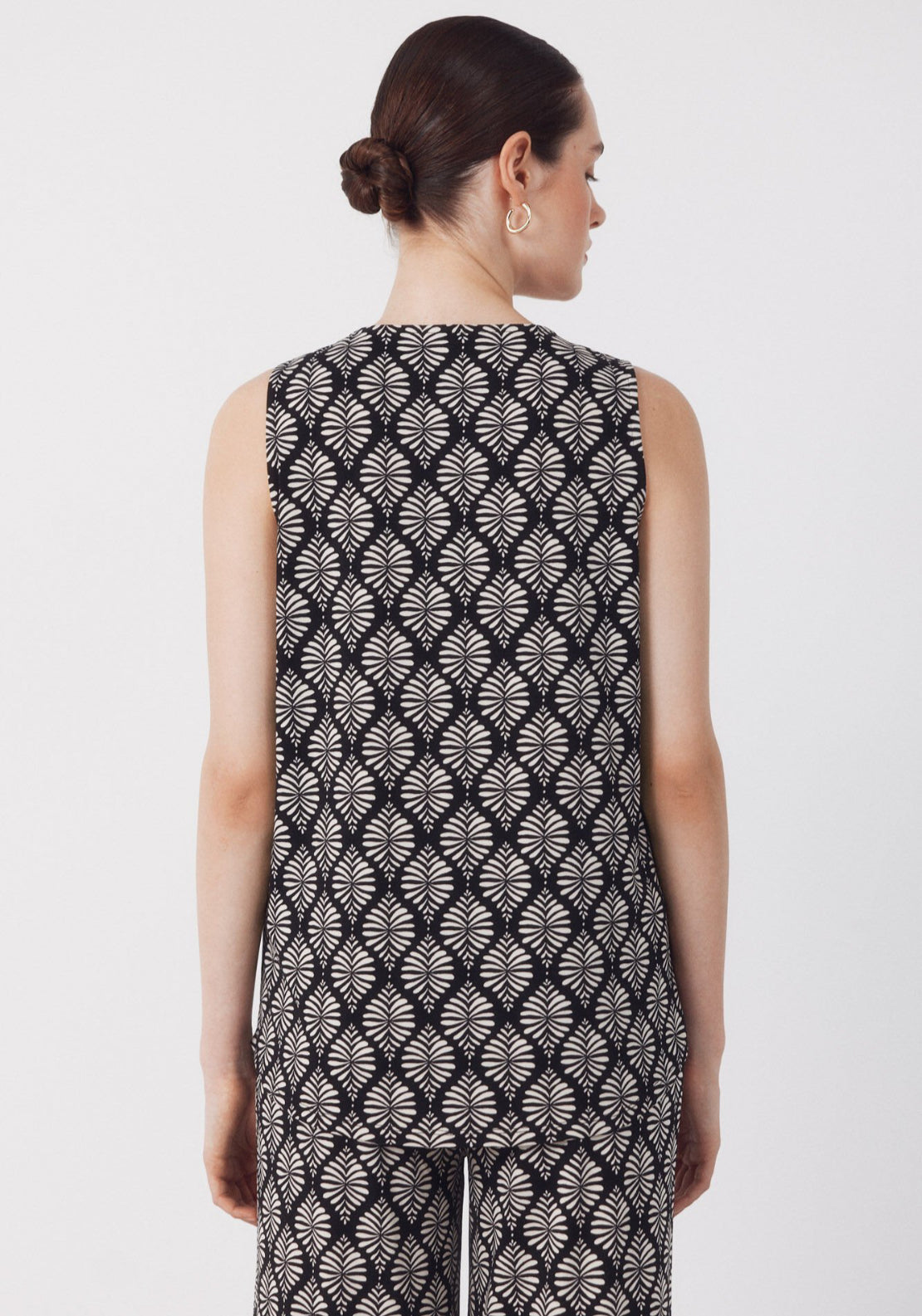 Cortefiel Long Pleated Top - Grey 2 Shaws Department Stores