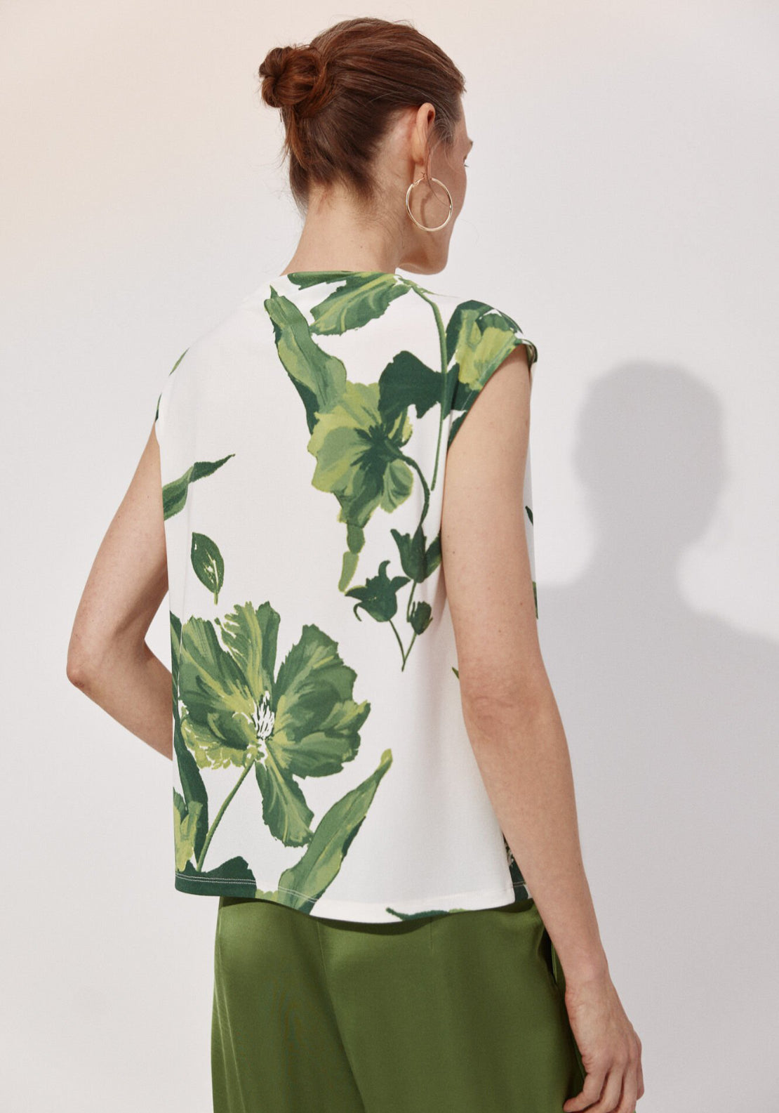 Cortefiel Pleated Sleeve Top - Multicolour 2 Shaws Department Stores
