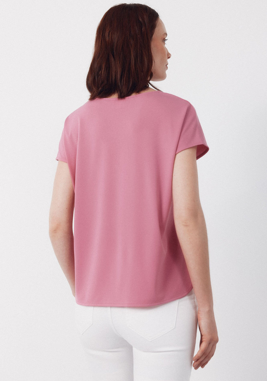 Cortefiel V- Buttons Neckline V - Pink 2 Shaws Department Stores