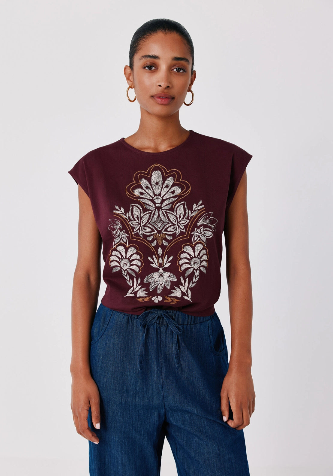 Printed T-shirt - Maroon