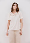 Combined Guipure Top - Ivory