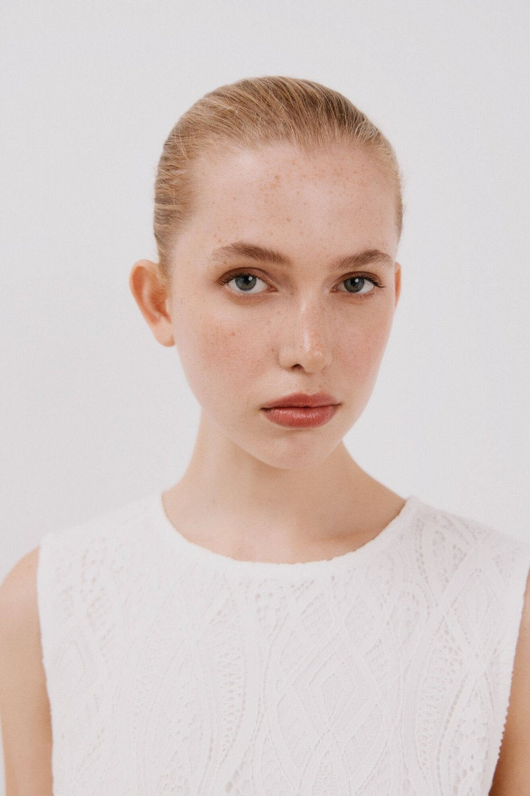 Cortefiel Top Guipur - White 3 Shaws Department Stores
