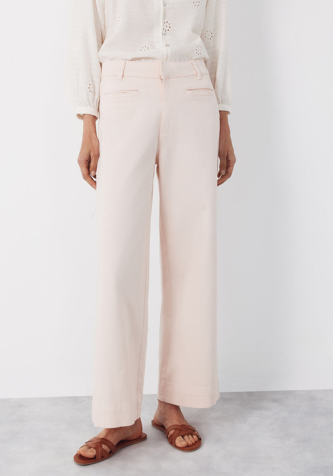 Cortefiel Piping Trousers - Pink 1 Shaws Department Stores