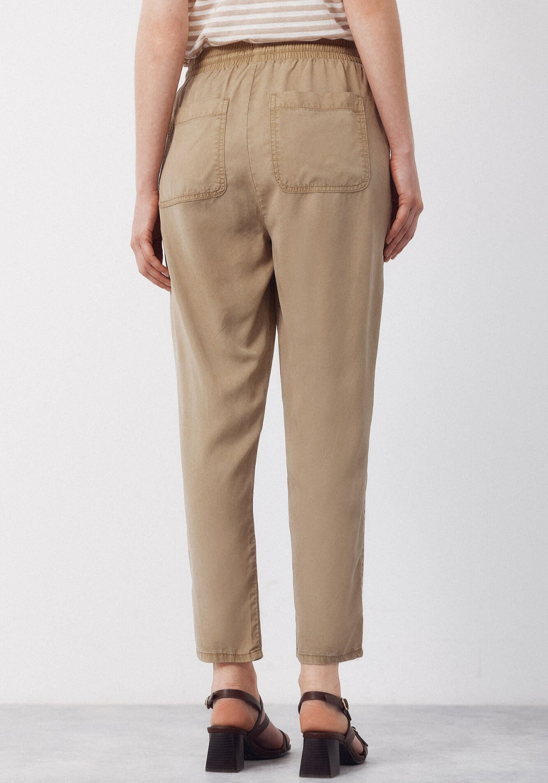 Cortefiel Tencel Fluid Trousers - Green 2 Shaws Department Stores