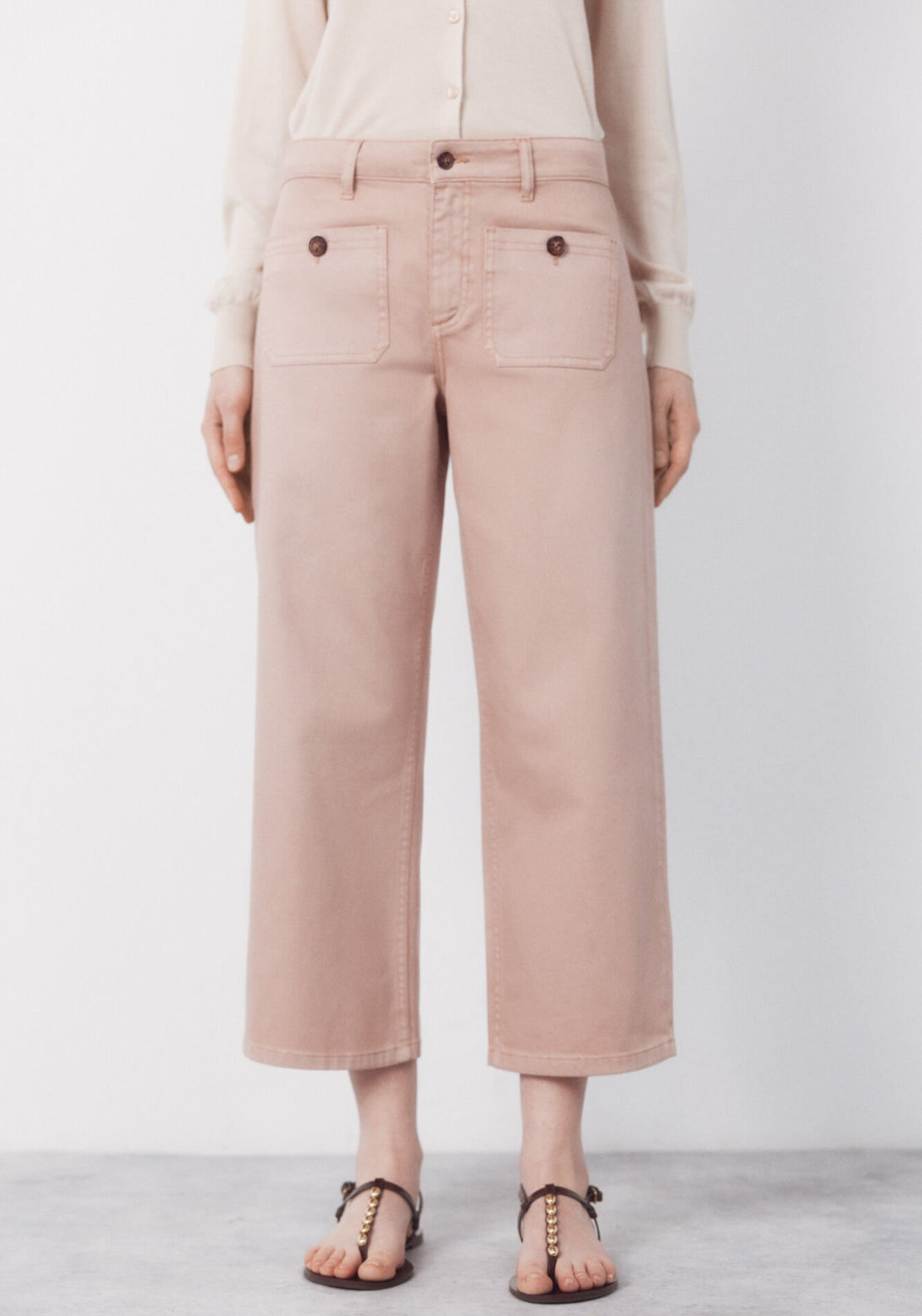 Cortefiel Marine Pocket Jeans - Pink 1 Shaws Department Stores