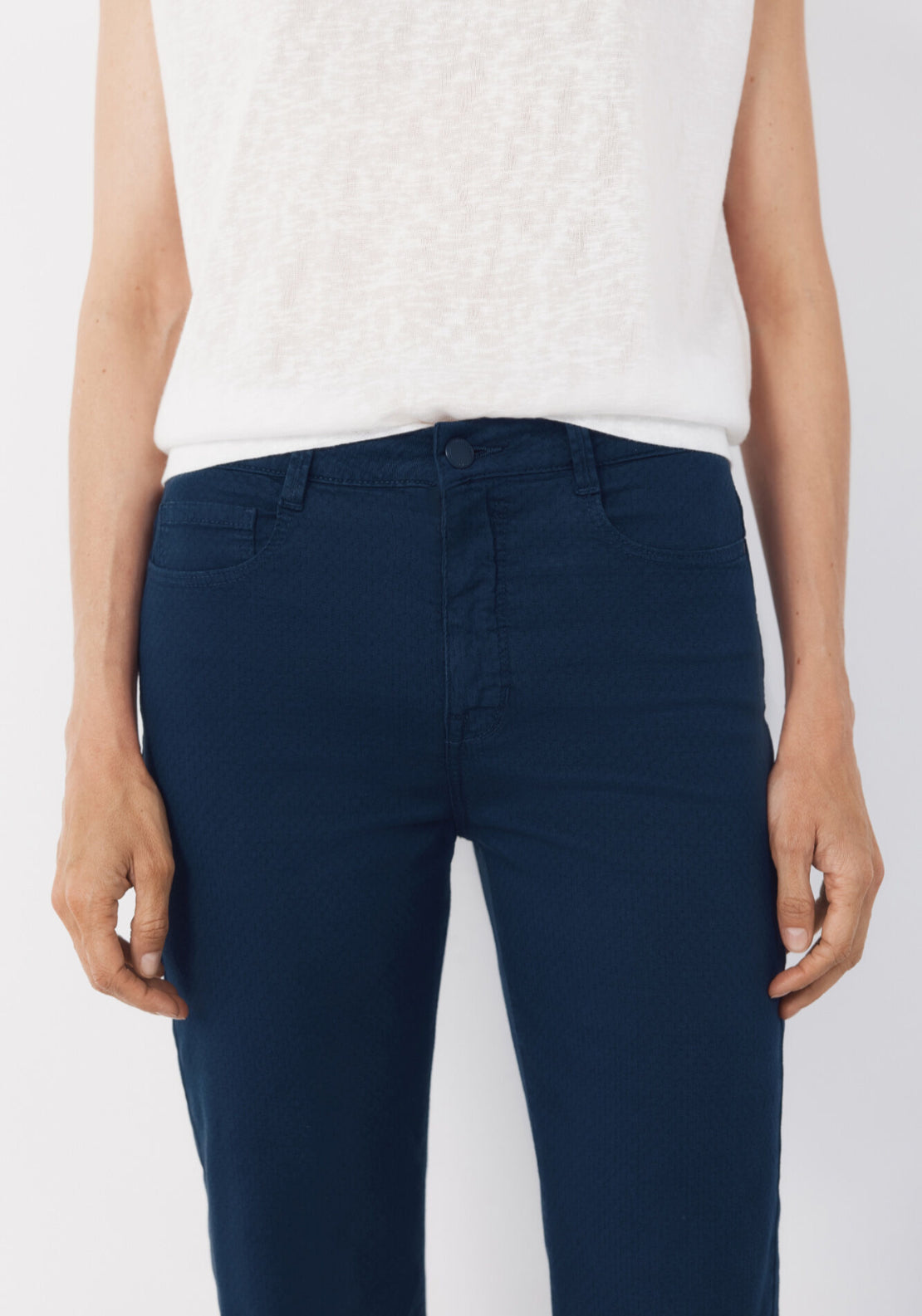 Cortefiel Jacquard Jeans - Navy 3 Shaws Department Stores