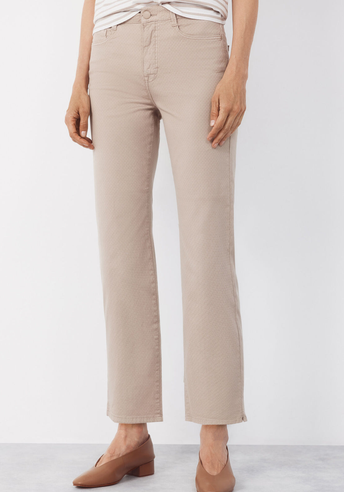 Cortefiel Jacquard Jeans - Beige/camel 1 Shaws Department Stores