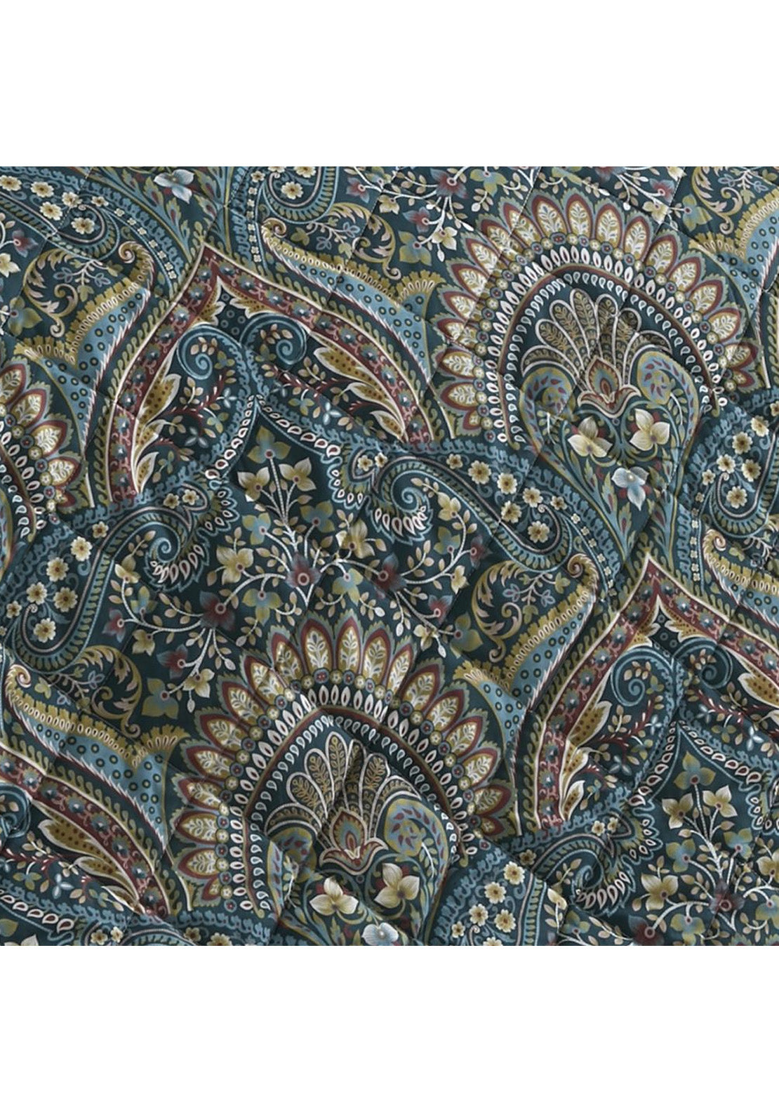 The Home Collection Palace Paisley Throw 230cm x 195cm - Blue 2 Shaws Department Stores
