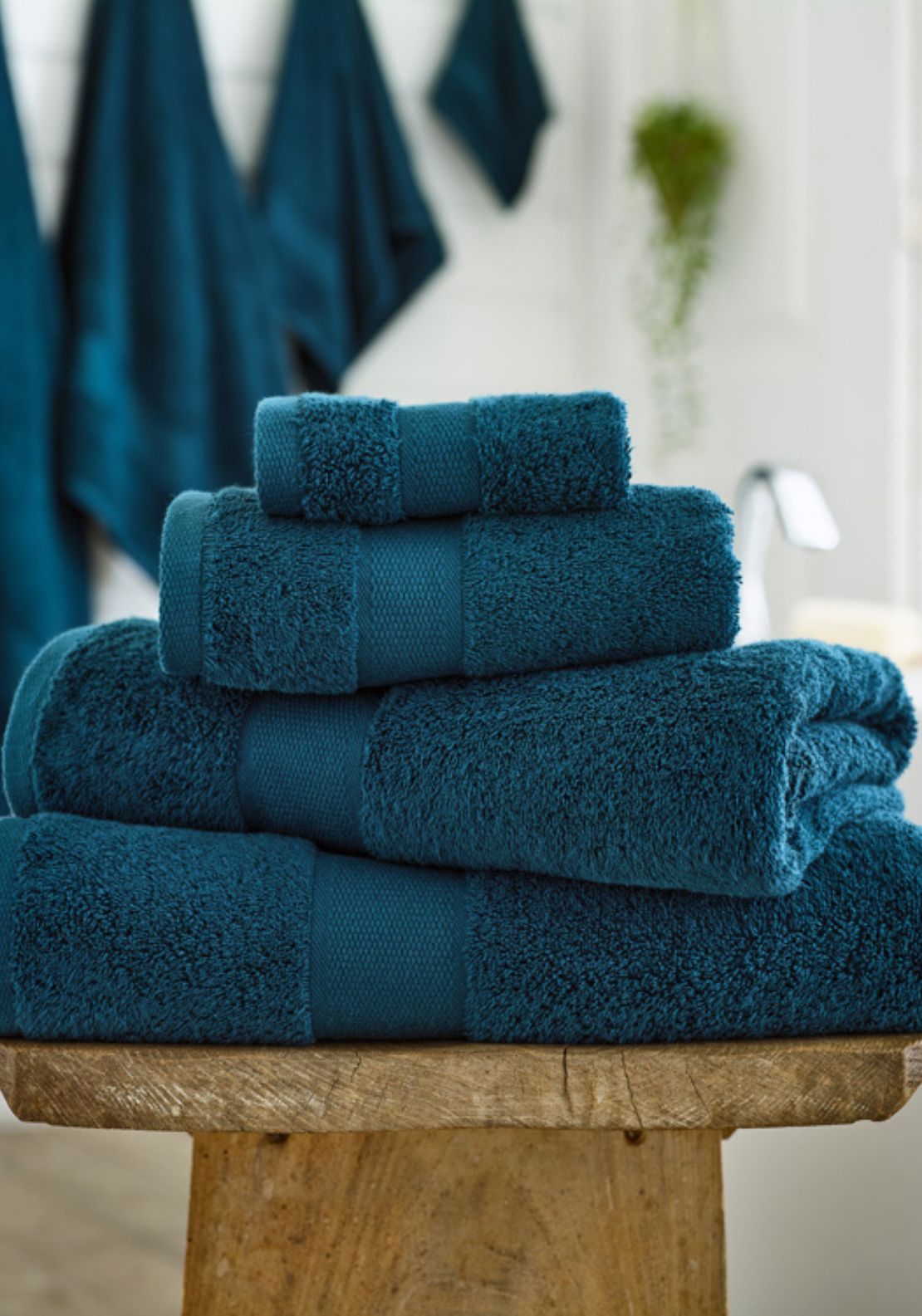 Egyptian Embrace Egyptian Cotton Towel Jumbo 550gsm - Peacock 1 Shaws Department Stores