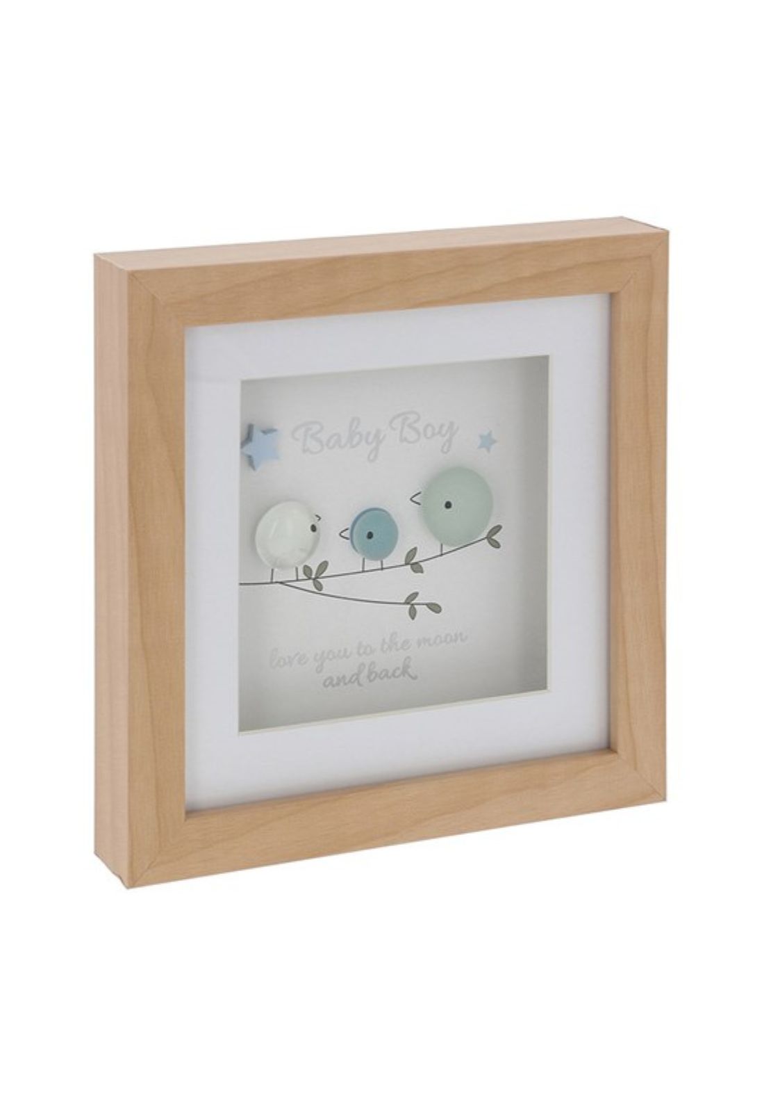 The Home Collection Pebble Glass Square Plaque Baby Boy 1 Shaws Department Stores