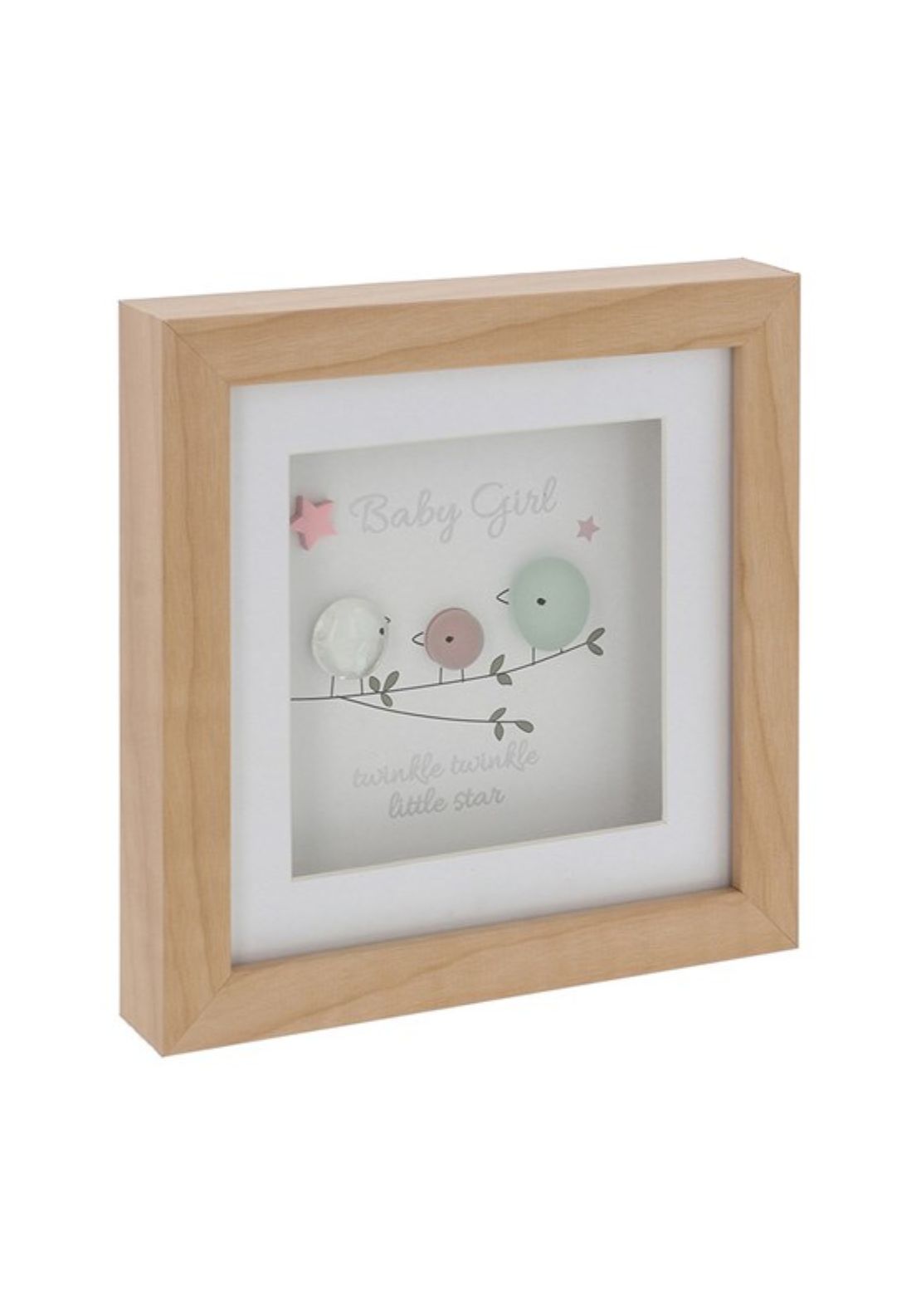 The Home Collection Pebble Glass Square Plaque Baby Girl 1 Shaws Department Stores