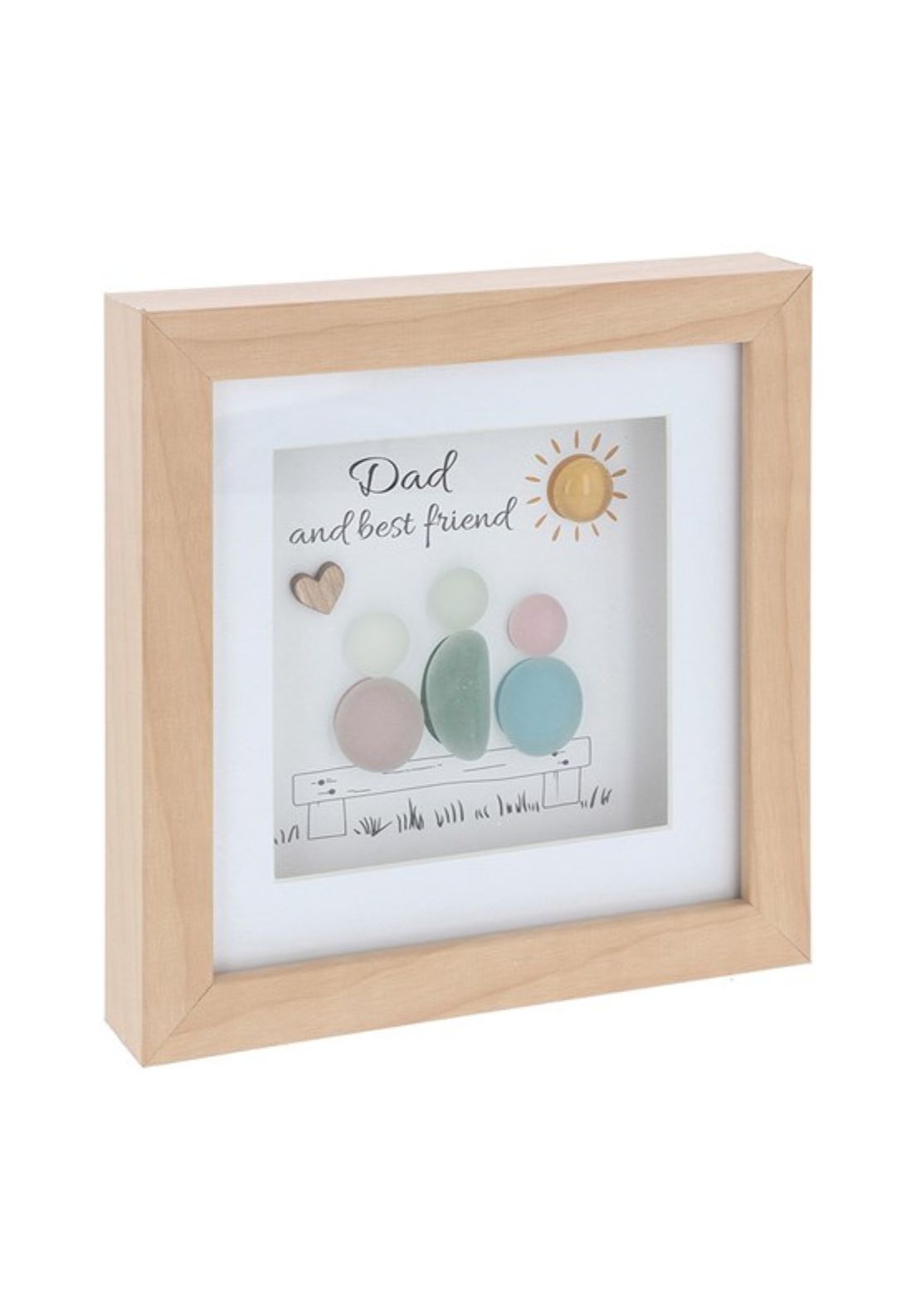 The Home Collection Pebble Glass Square Plaque Dad 1 Shaws Department Stores
