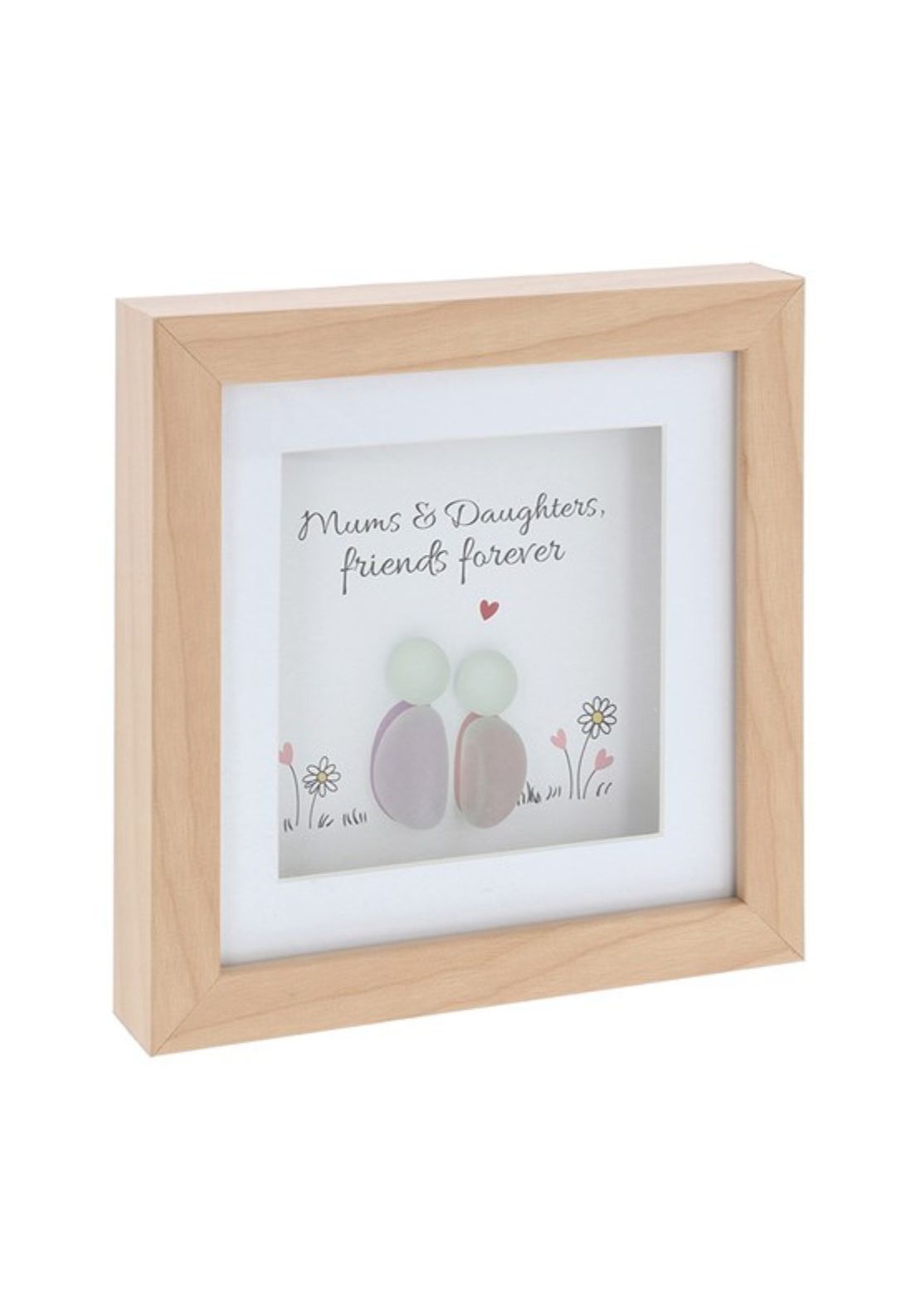The Home Collection Pebble Glass Square Plaque Mum/Daughter 1 Shaws Department Stores