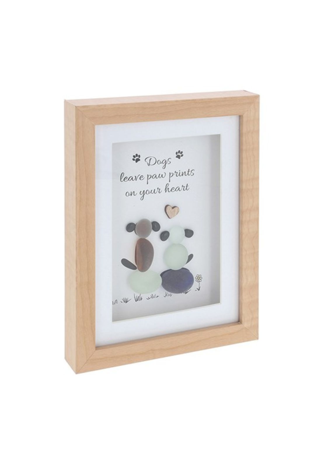 The Home Collection Pebble Glass Portrait Plaque Dogs Heart 1 Shaws Department Stores