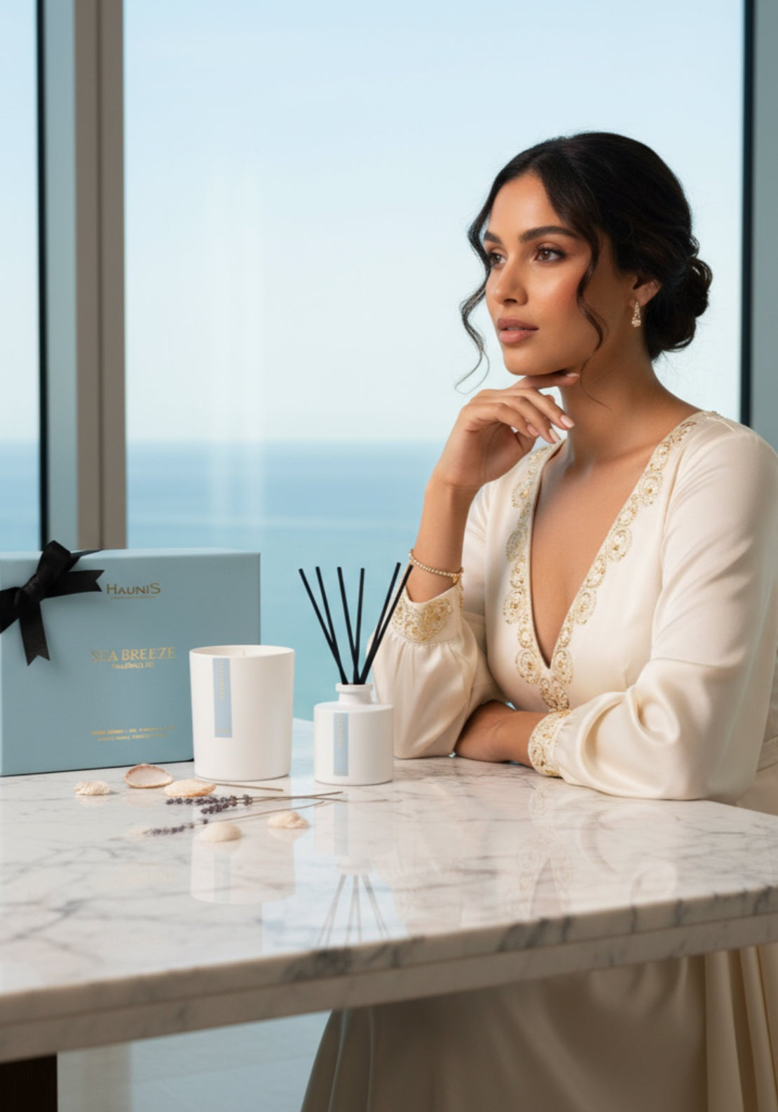 Haunis Sea Breeze Candle &amp; Diffuser Set - Sea Breeze 2 Shaws Department Stores