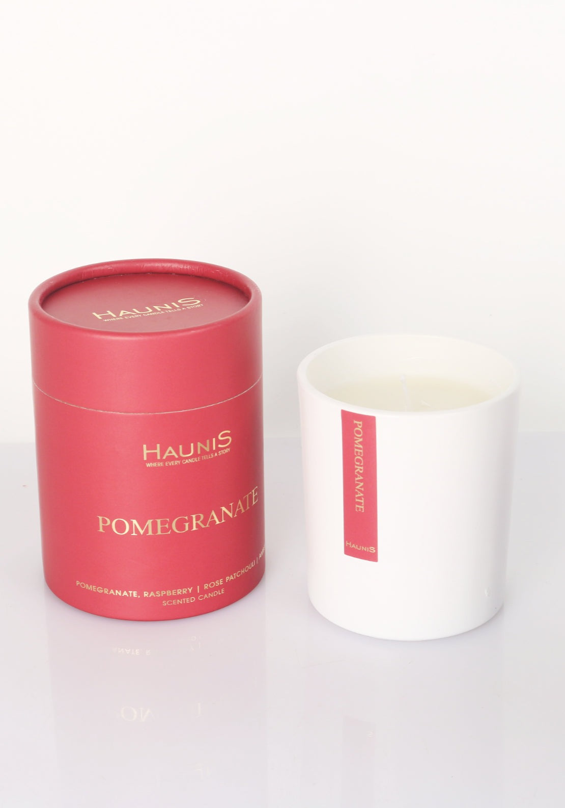 Haunis Pomegranate Soy Blend Candle - Pomegranate 1 Shaws Department Stores