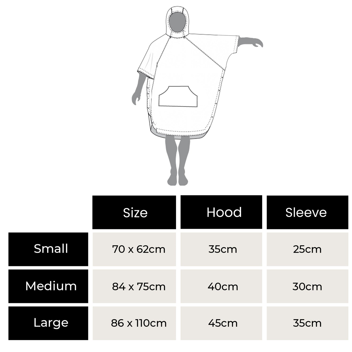 The Home Collection Adult Long Sleeve Poncho - Medium - Yellow 3 Shaws Department Stores