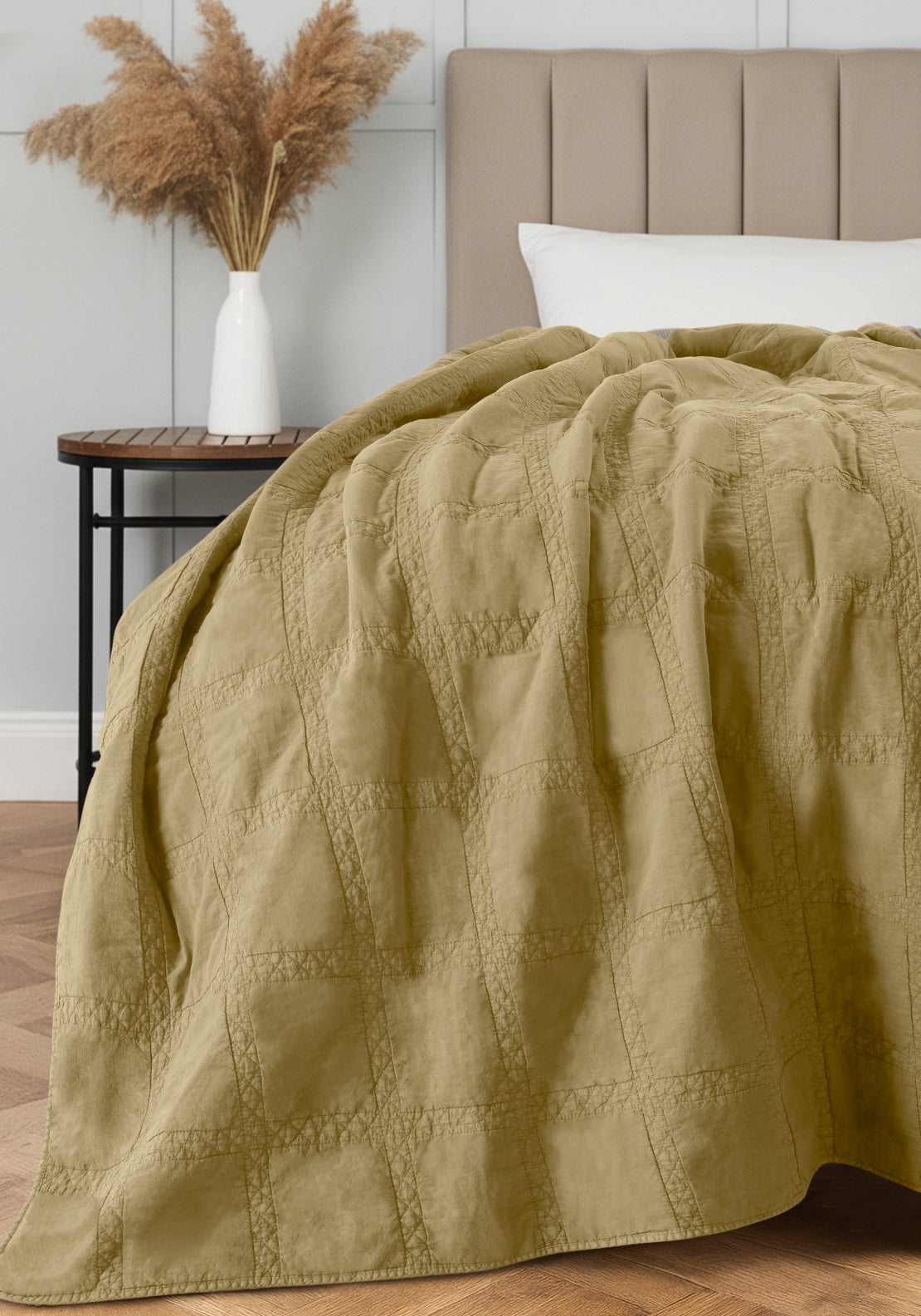 The Home Collection 100% Cotton Portland Throw - Yellow 1 Shaws Department Stores