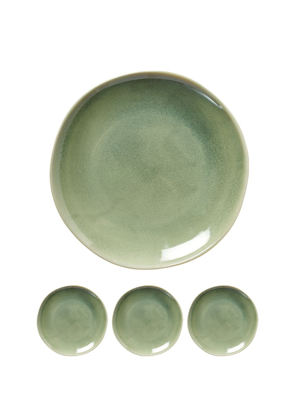 Tiffany Plates 28cm Set Of 5 - Green