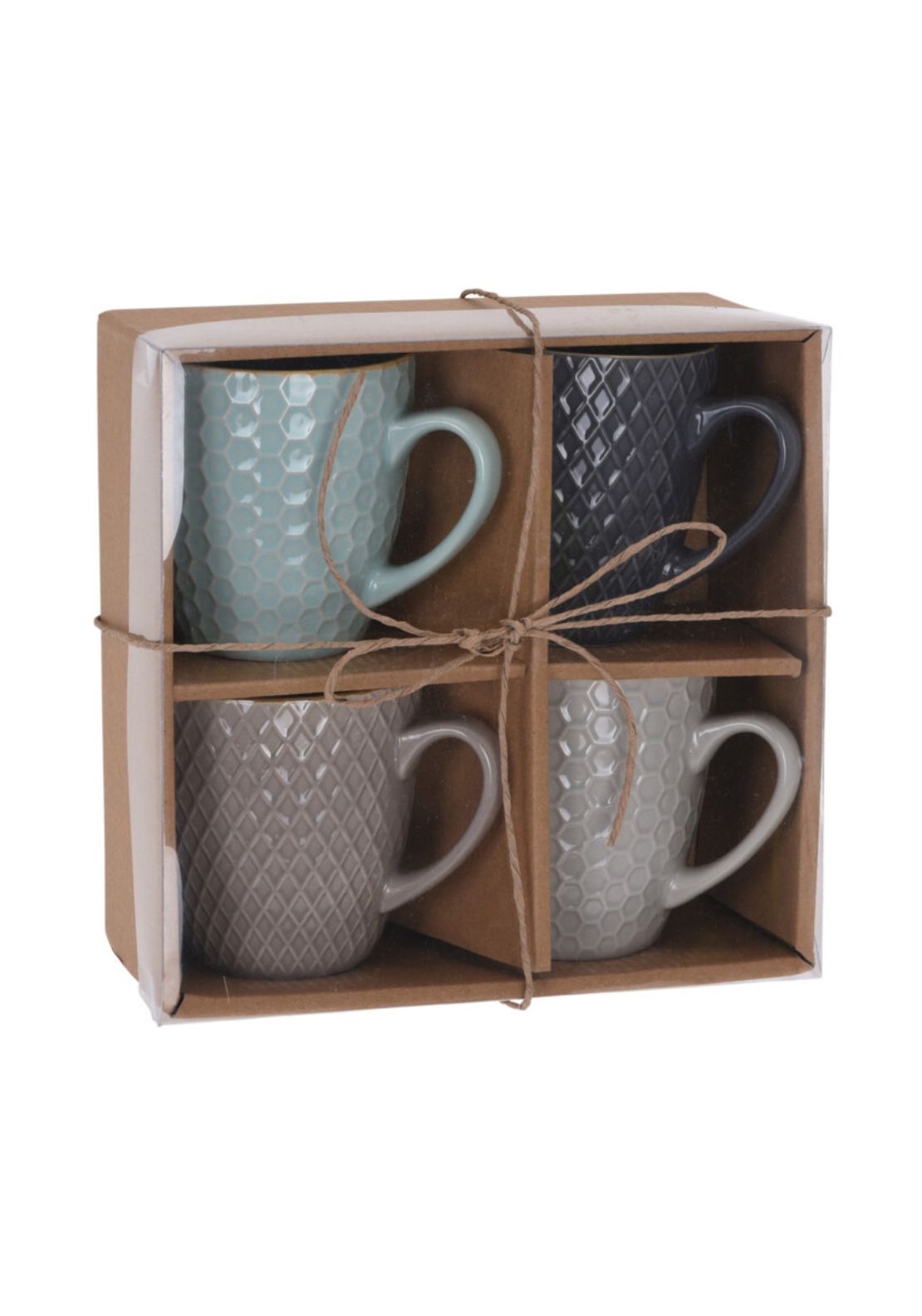 Stoneware Mugs Set Of 4