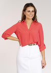 Roll Sleeve Shirt - Coral