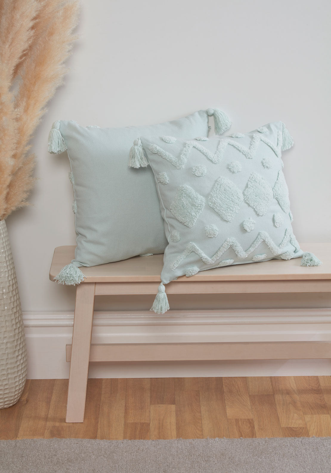 The Home Luxury Collection Juniper Cushion Cover 30x50 - Aqua 1 Shaws Department Stores