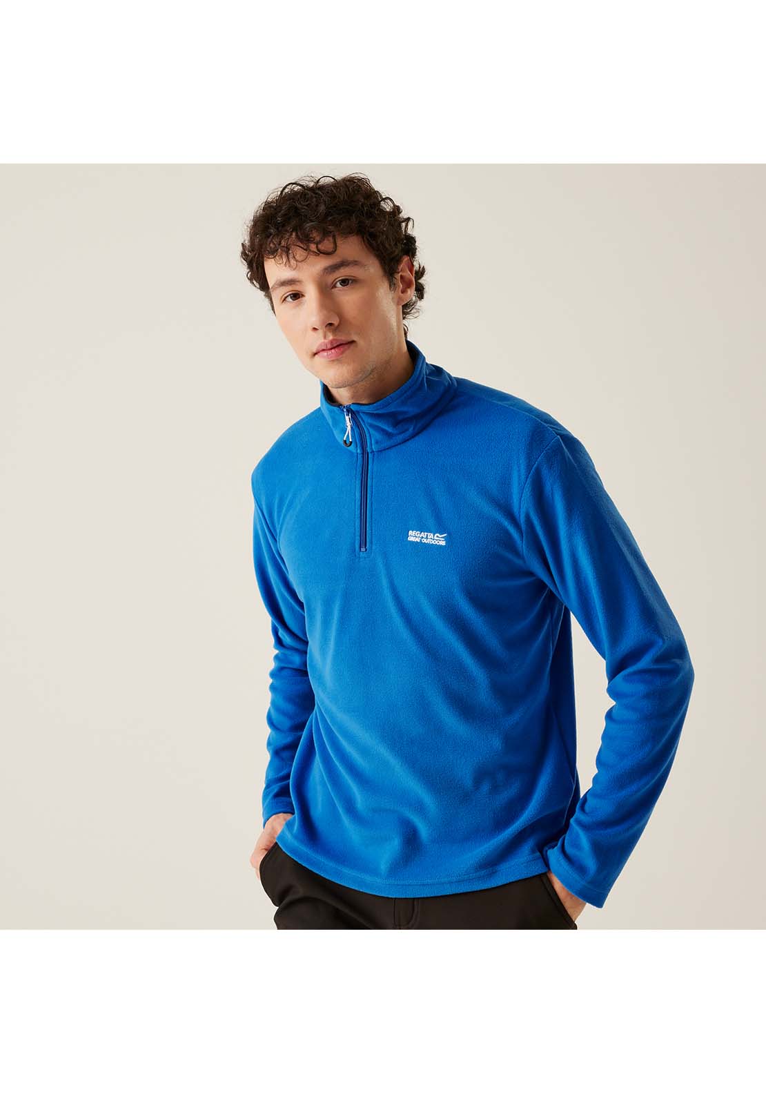 Regatta Thompson 1/4 Zip Fleece - Blue 2 Shaws Department Stores