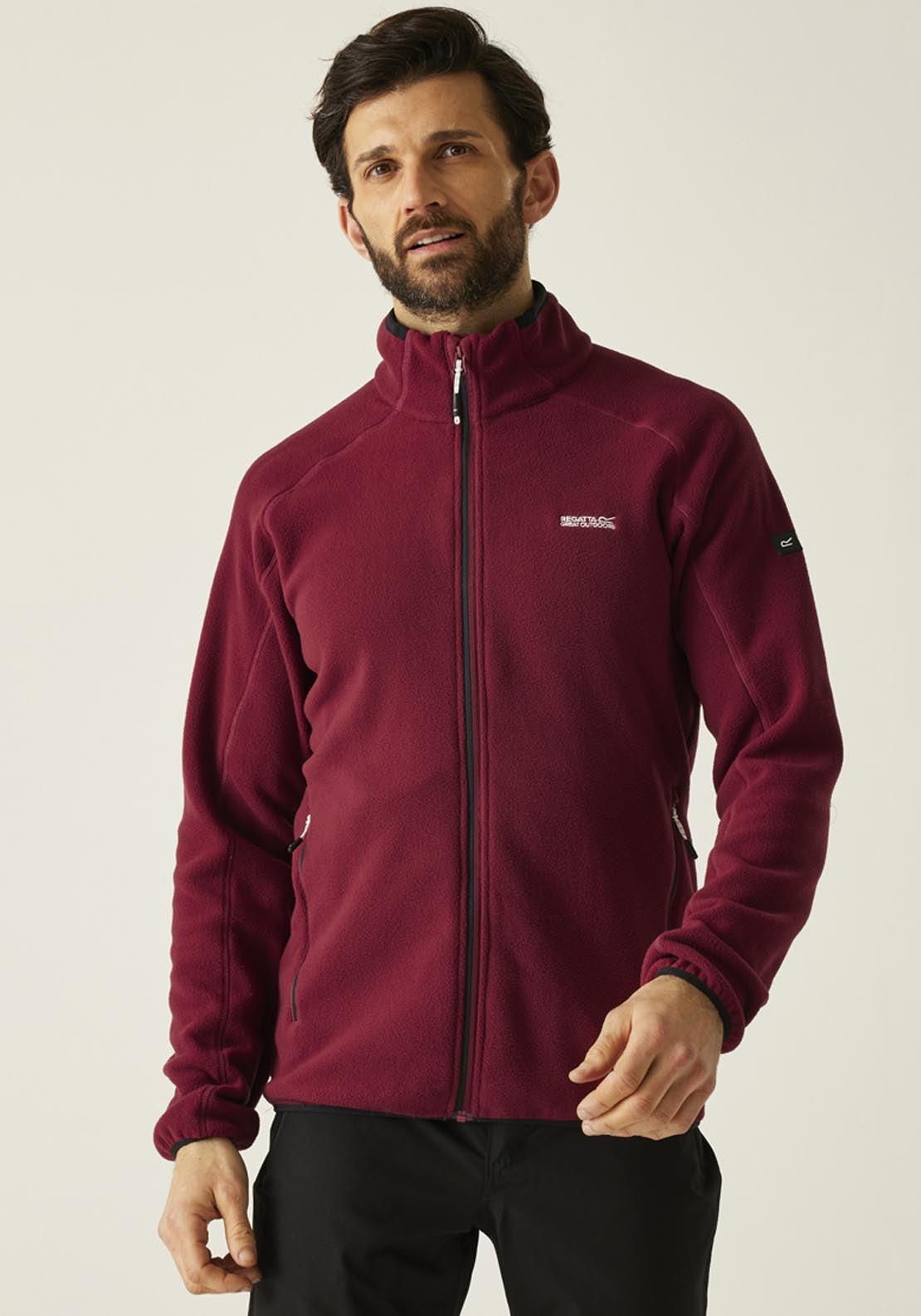 Hadfield Full Zip Fleece - Dark Maroon