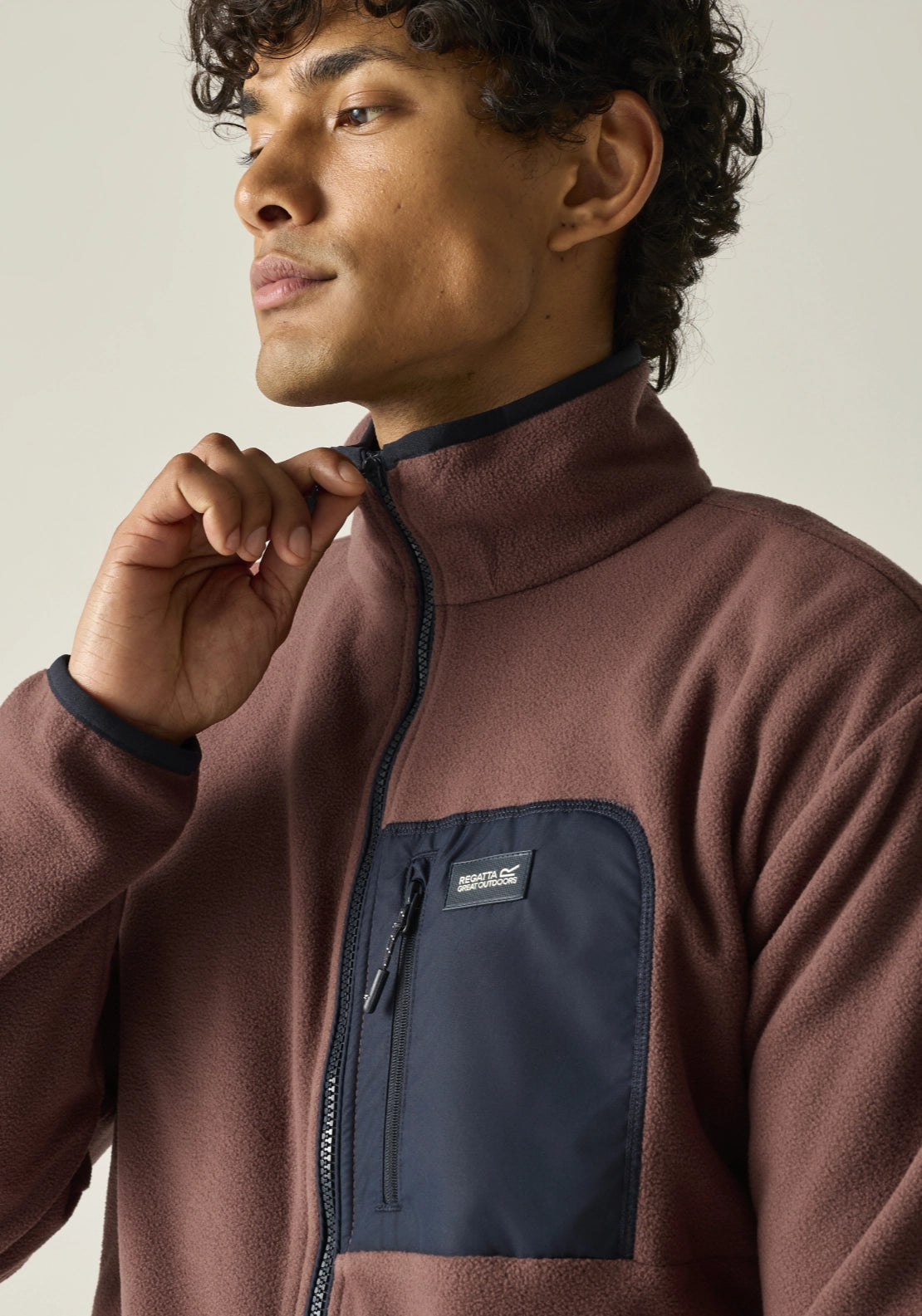 Frankie Full Zip Fleece - Dark Cherry