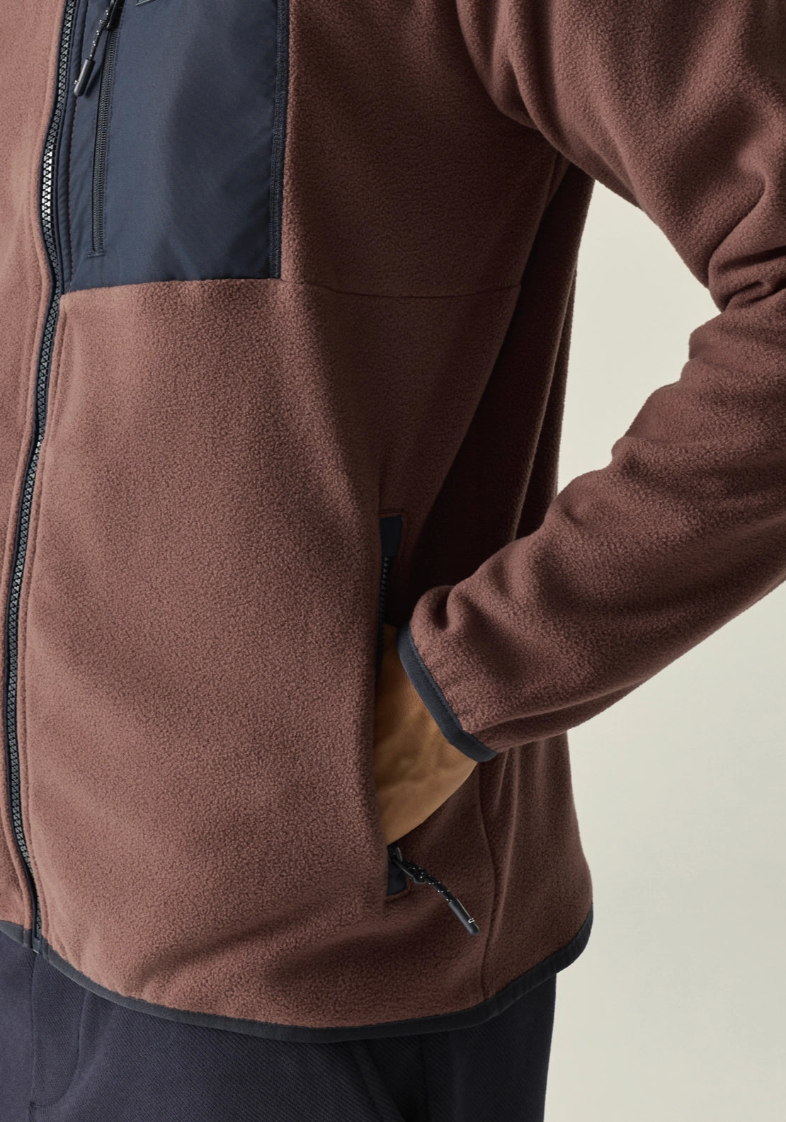 Frankie Full Zip Fleece - Dark Cherry