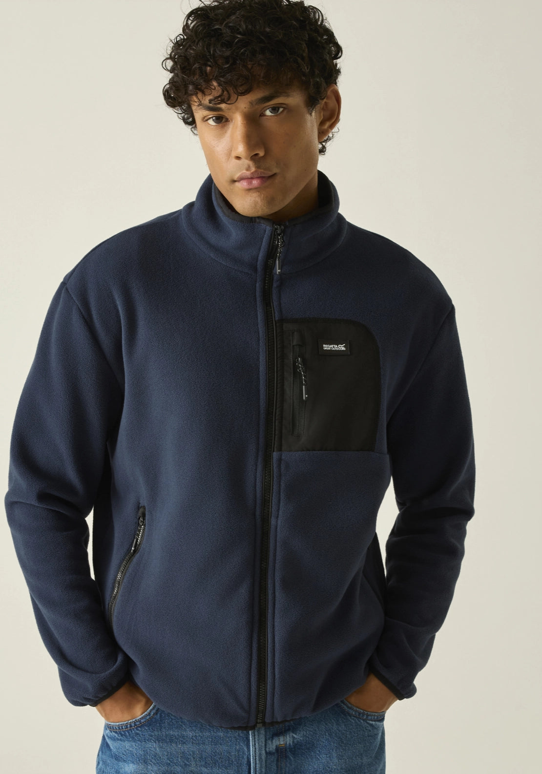 Frankie Full Zip Fleece - Navy