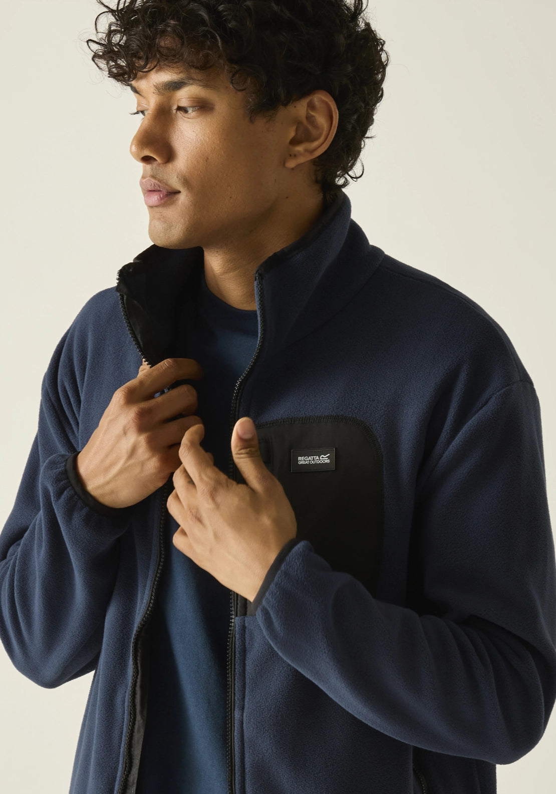Frankie Full Zip Fleece - Navy