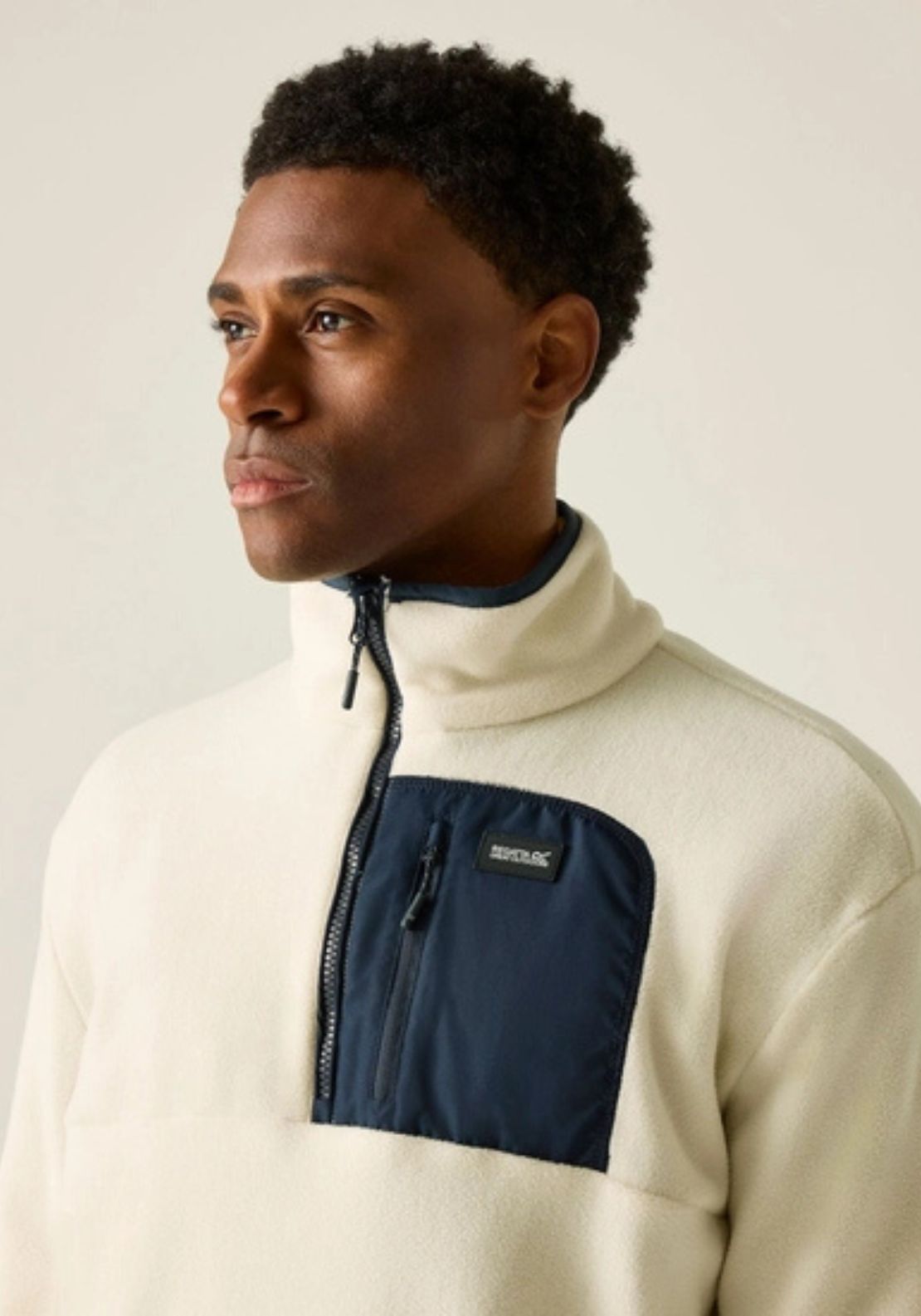 Regatta Frankie Half Zip Fleece - White Stone 3 Shaws Department Stores