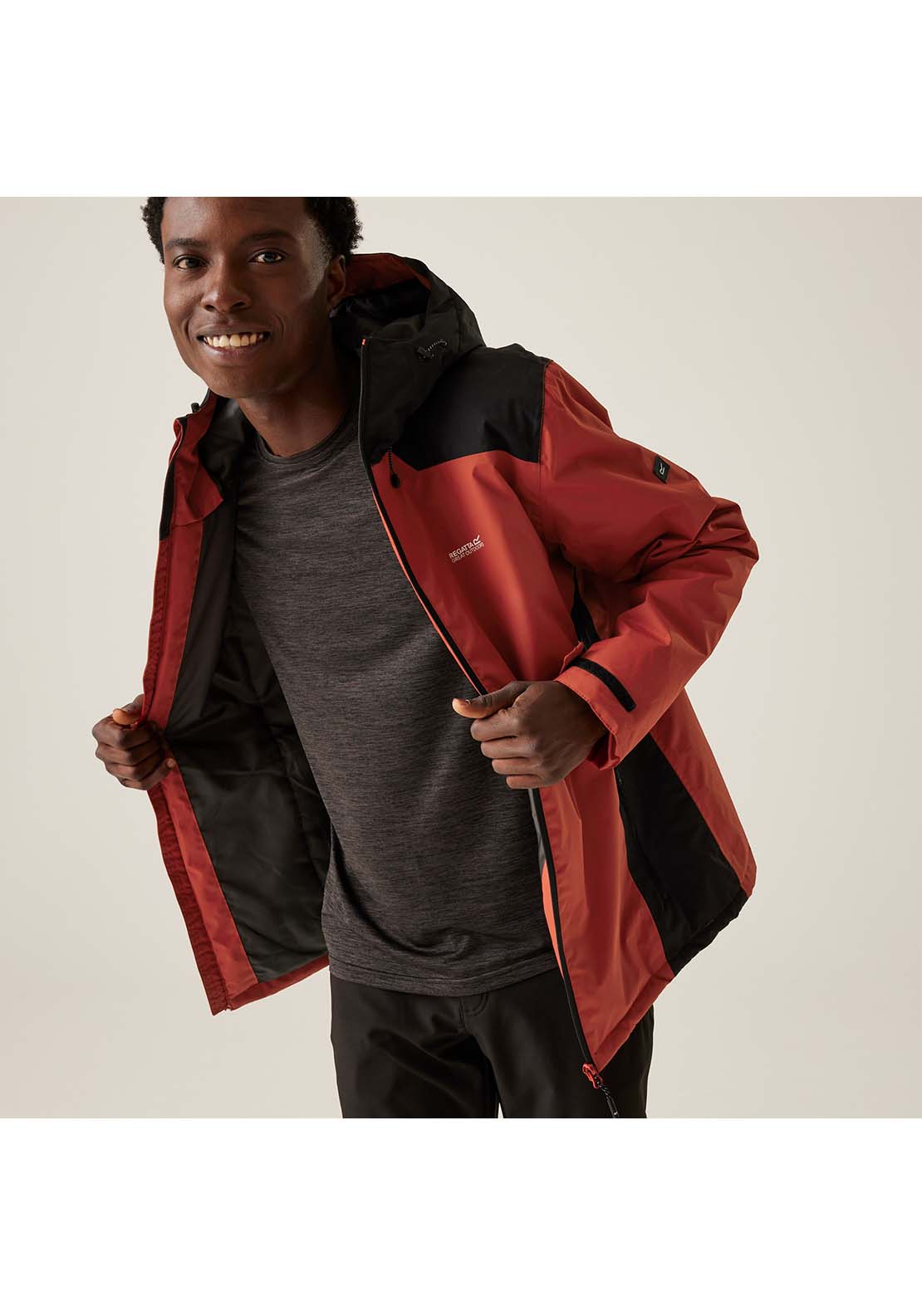 Regatta 3/4 Zip Jacket - Red Ocre/black 2 Shaws Department Stores