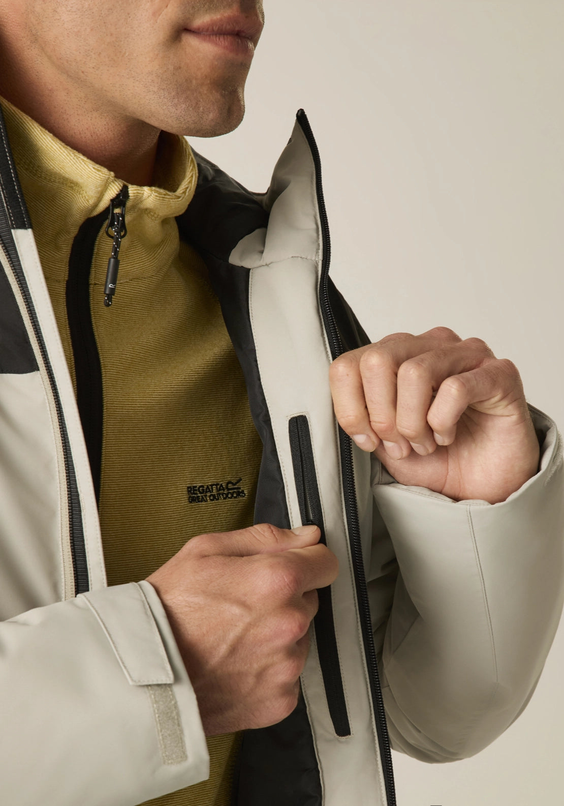 Thornridge 3/4 Jacket - Abbeystone/black