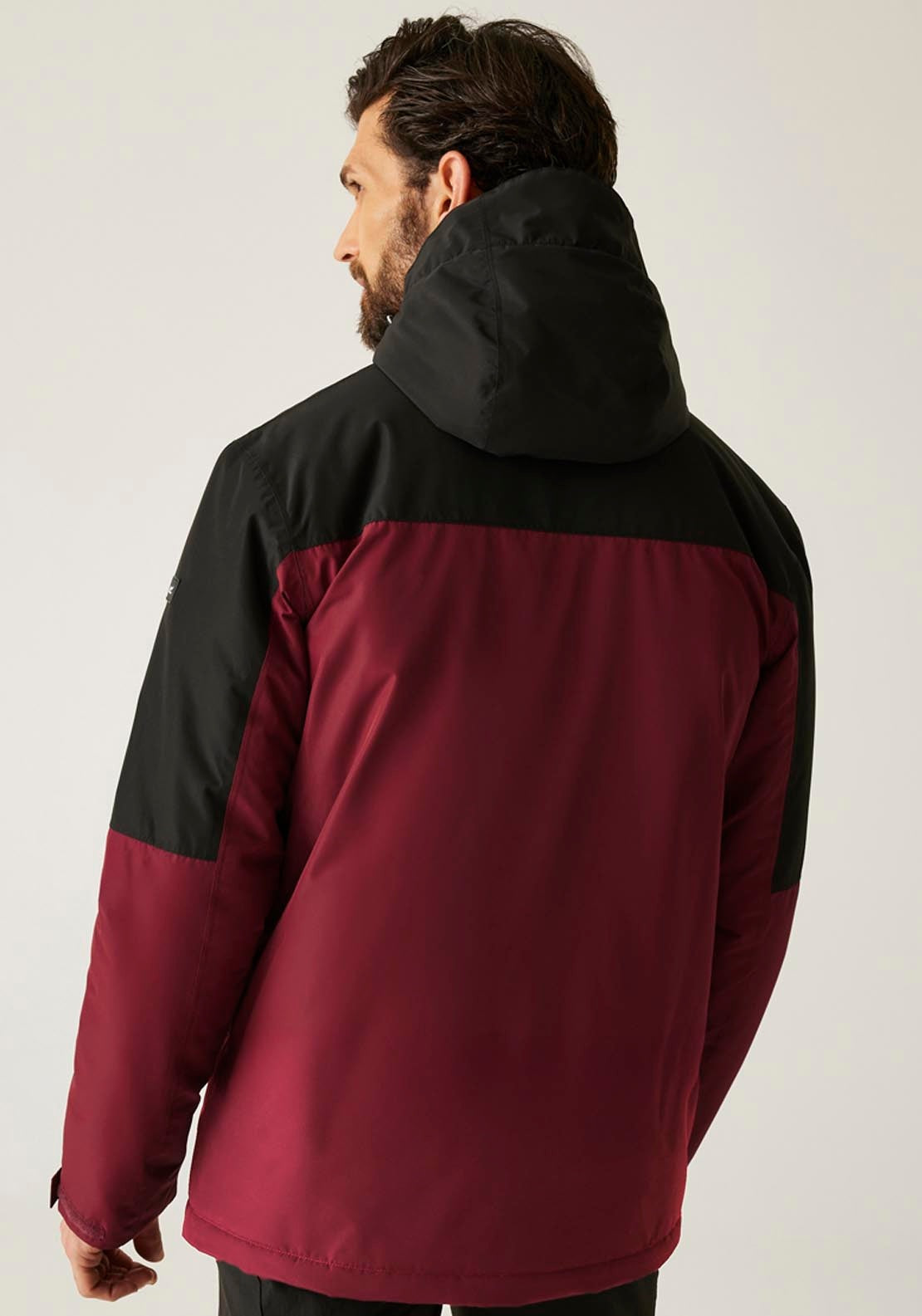 Thornridge 3/4 Jacket - Dark Maroon/black