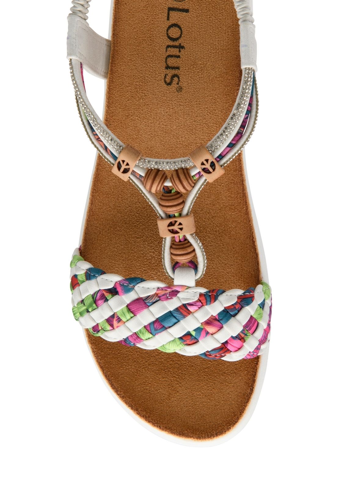 Lotus Pos Russo Sandal - White 3 Shaws Department Stores
