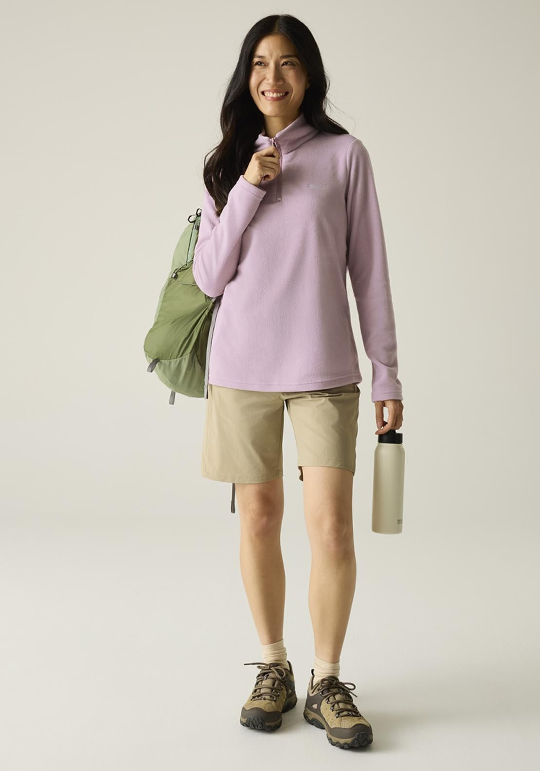 Sweethart Lightweight Half-Zip Fleece - Powder Lilac