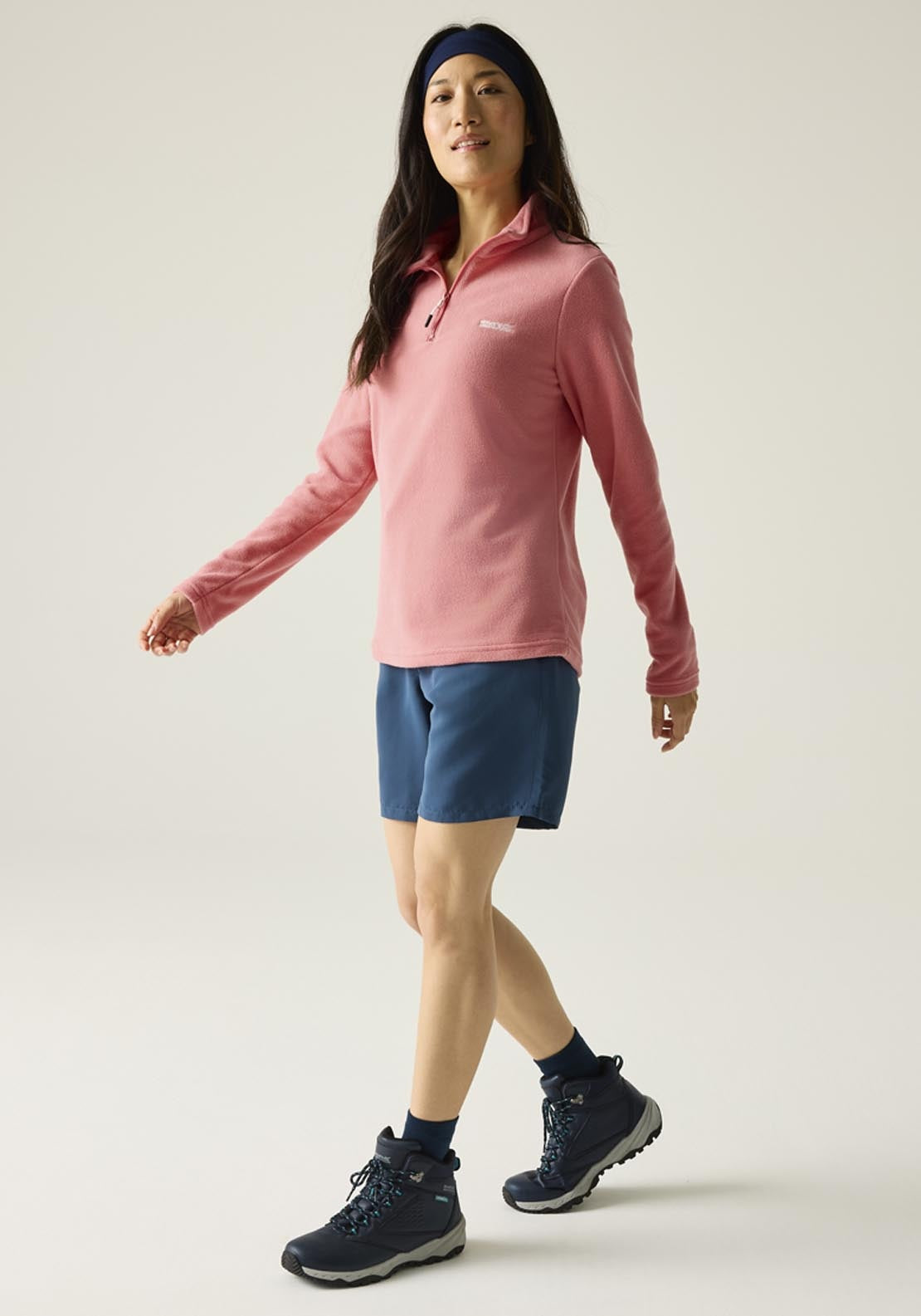 Sweethart Lightweight Half-Zip Fleece - Peach / Pink