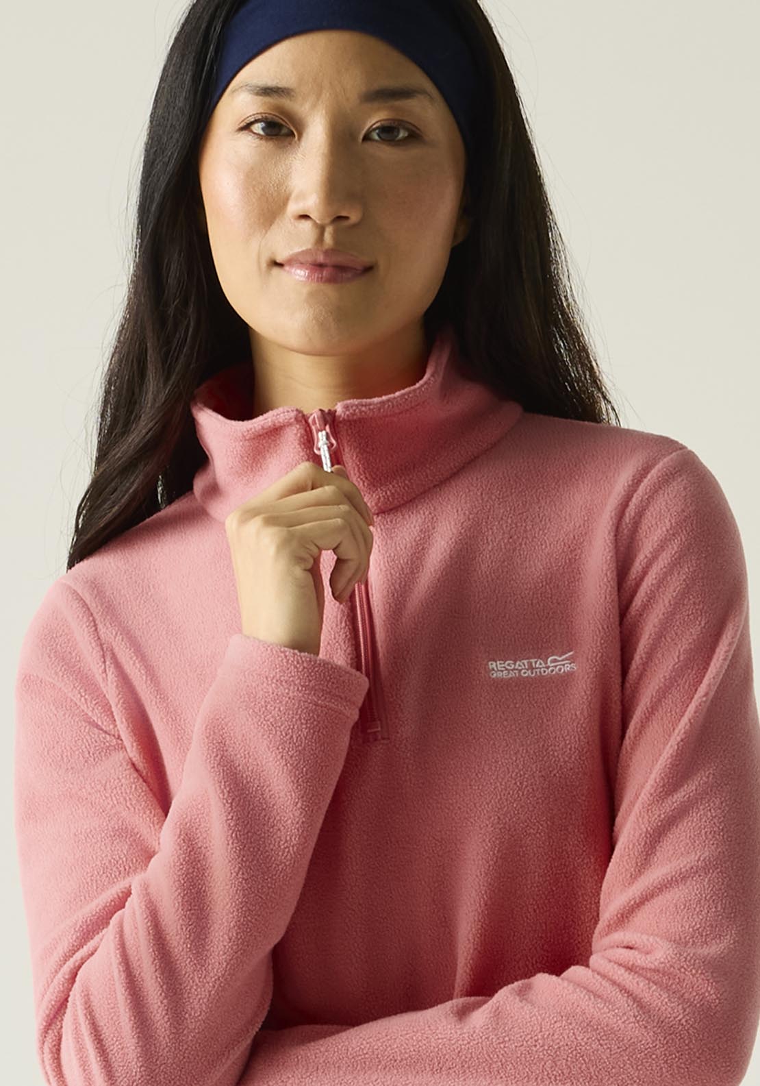 Sweethart Lightweight Half-Zip Fleece - Peach / Pink