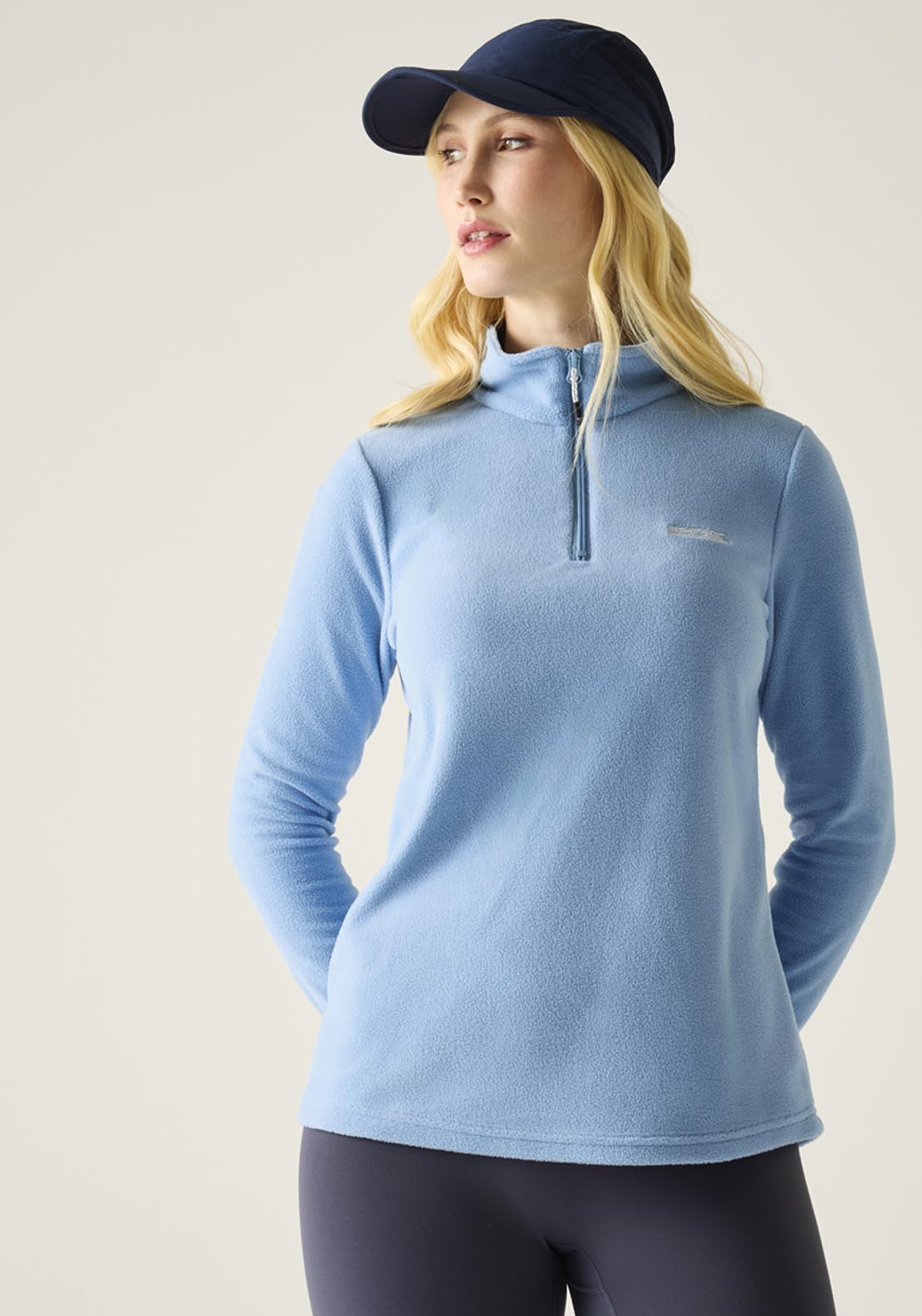 Sweethart Lightweight Half-Zip Fleece - Washed Denim