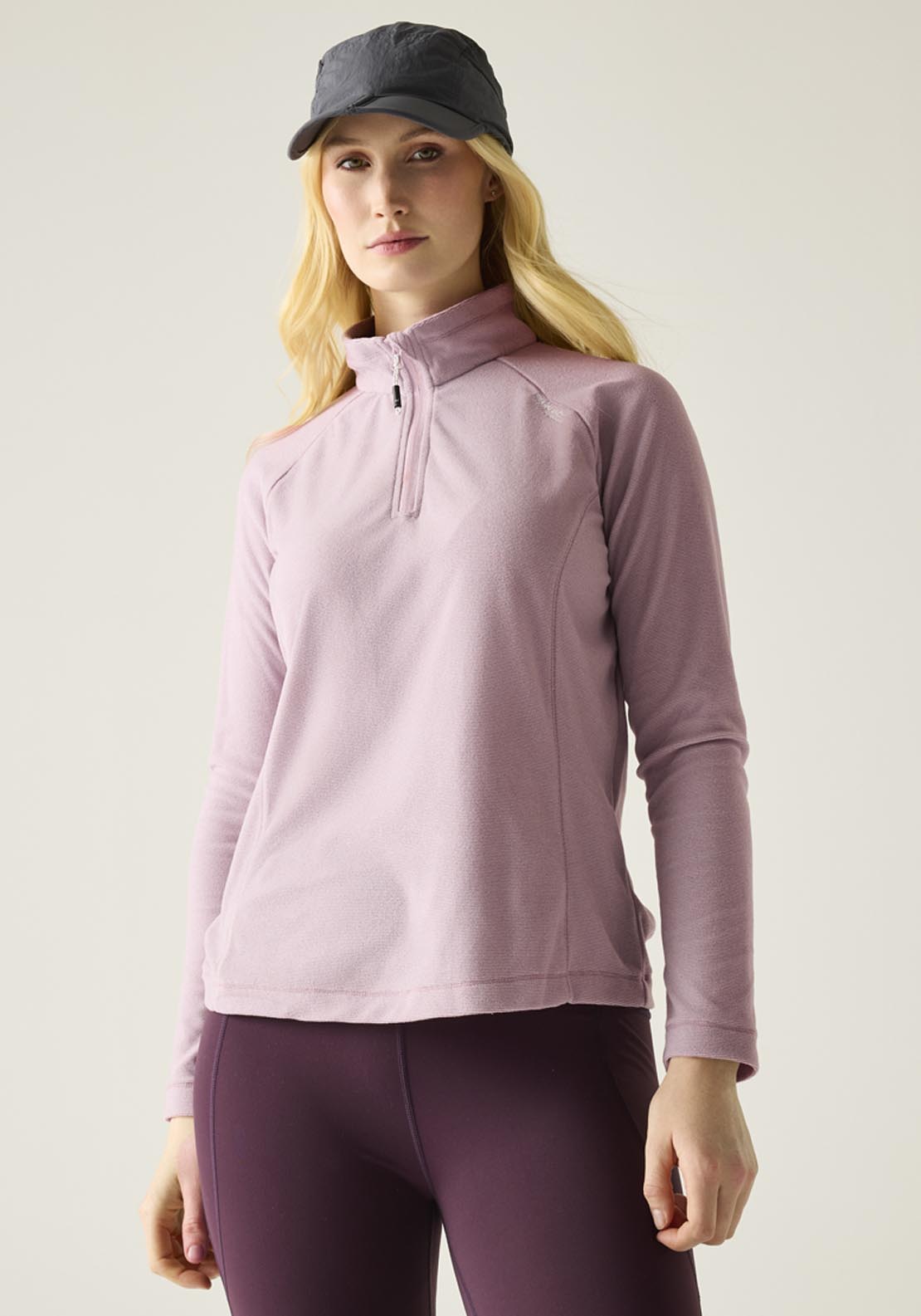 Montes Lightweight Half-Zip Fleece - Powder Lilac