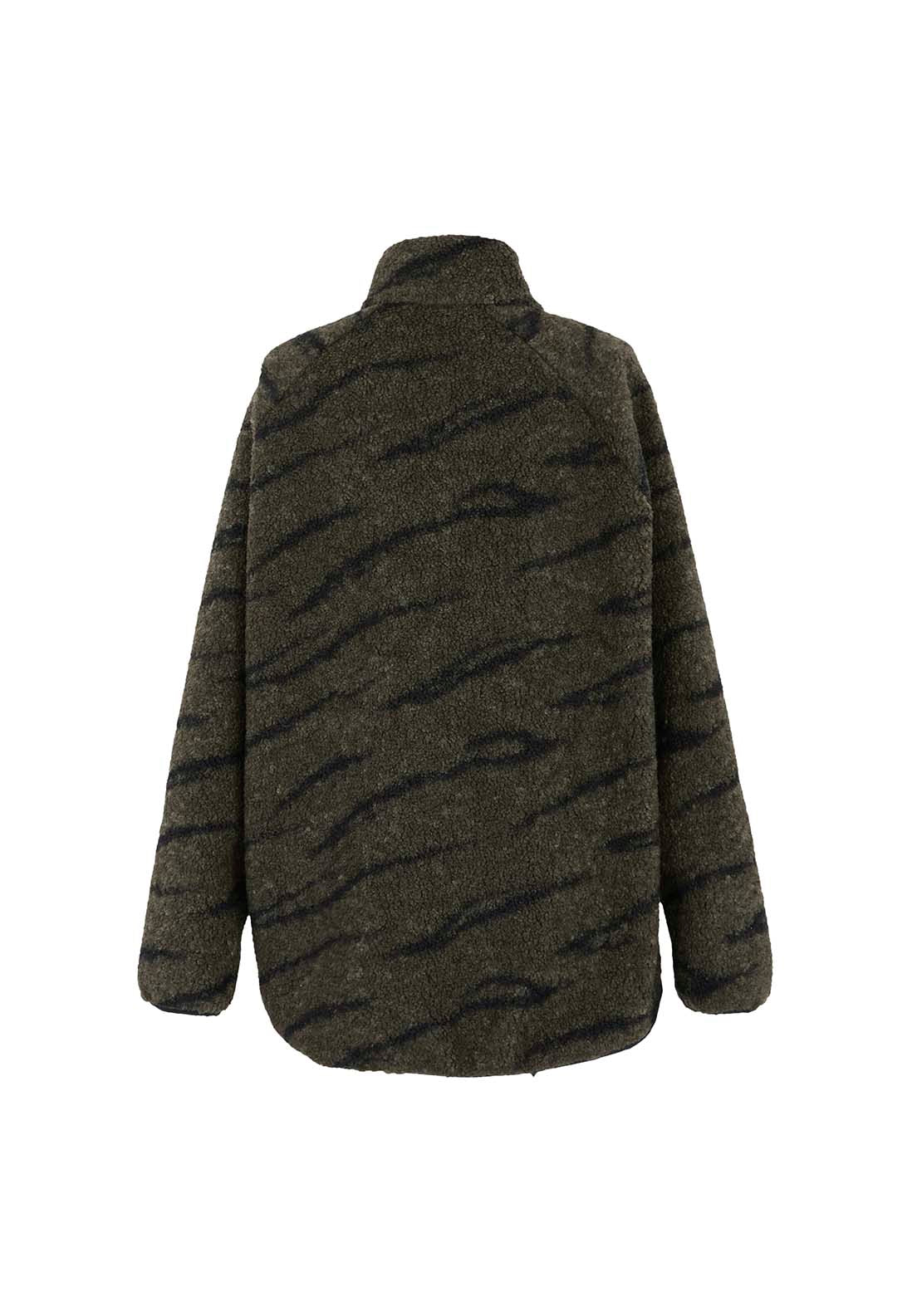Frankie Borg Full Zip Fleece - Dkkh/blkabpr