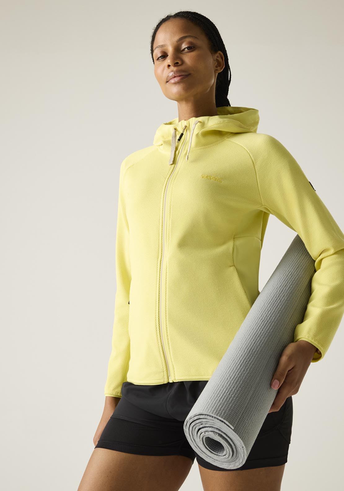 Nayna Hooded Full Zip Fleece - Canary Yellow