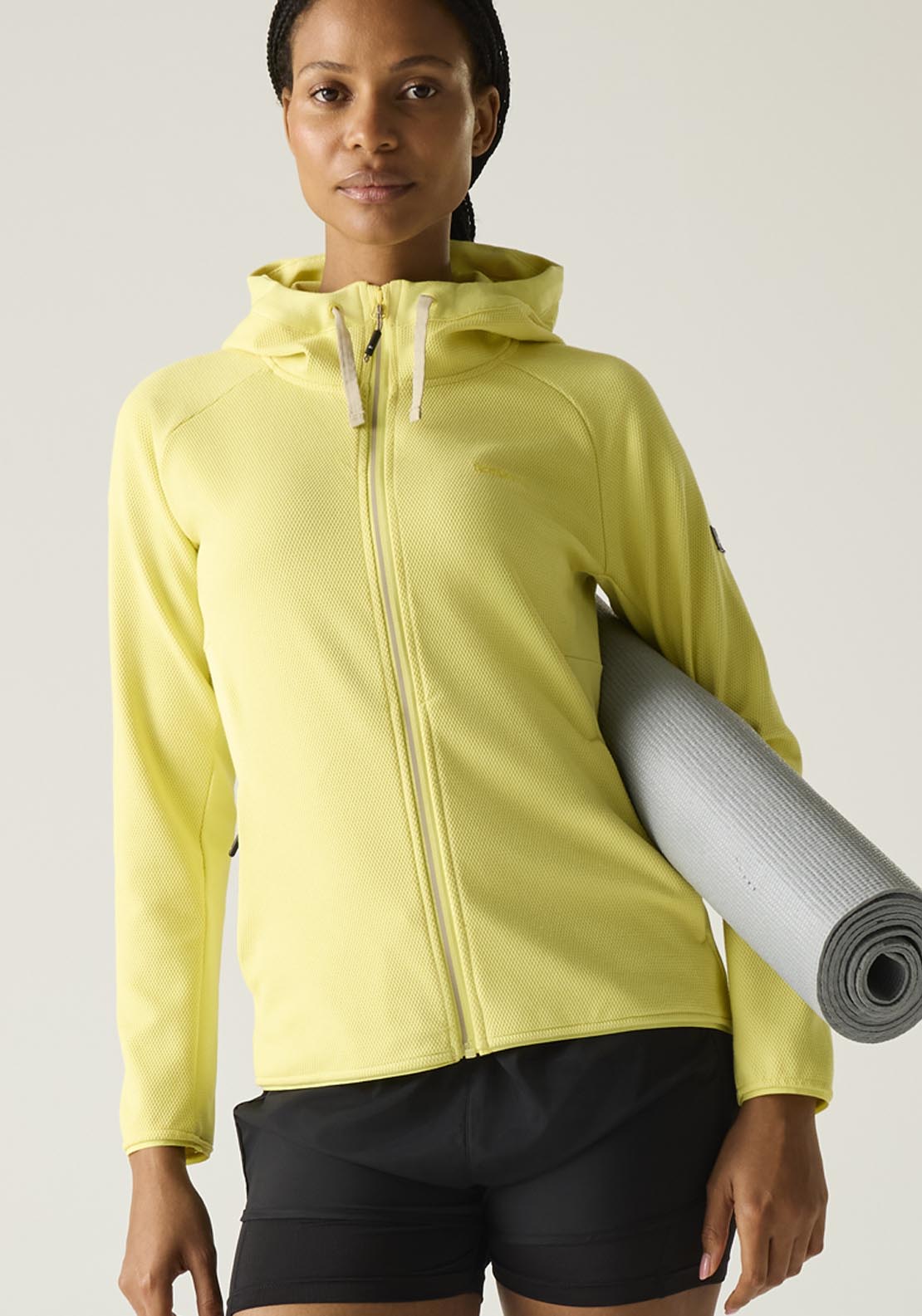 Nayna Hooded Full Zip Fleece - Canary Yellow