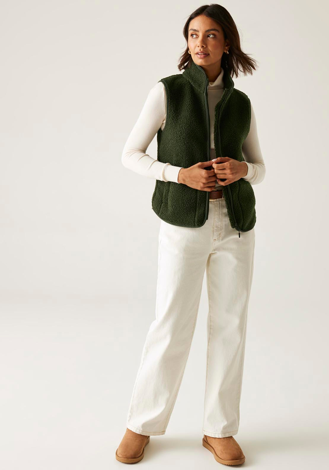 Regatta Frankie Borg Body Warmer - Green 4 Shaws Department Stores