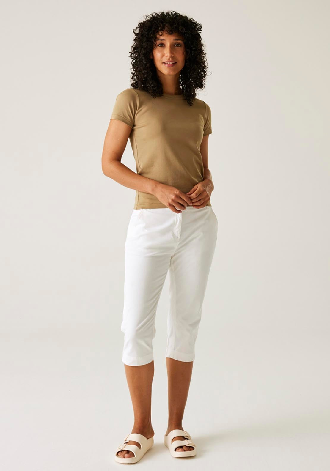 Bayletta Capri Trousers - White